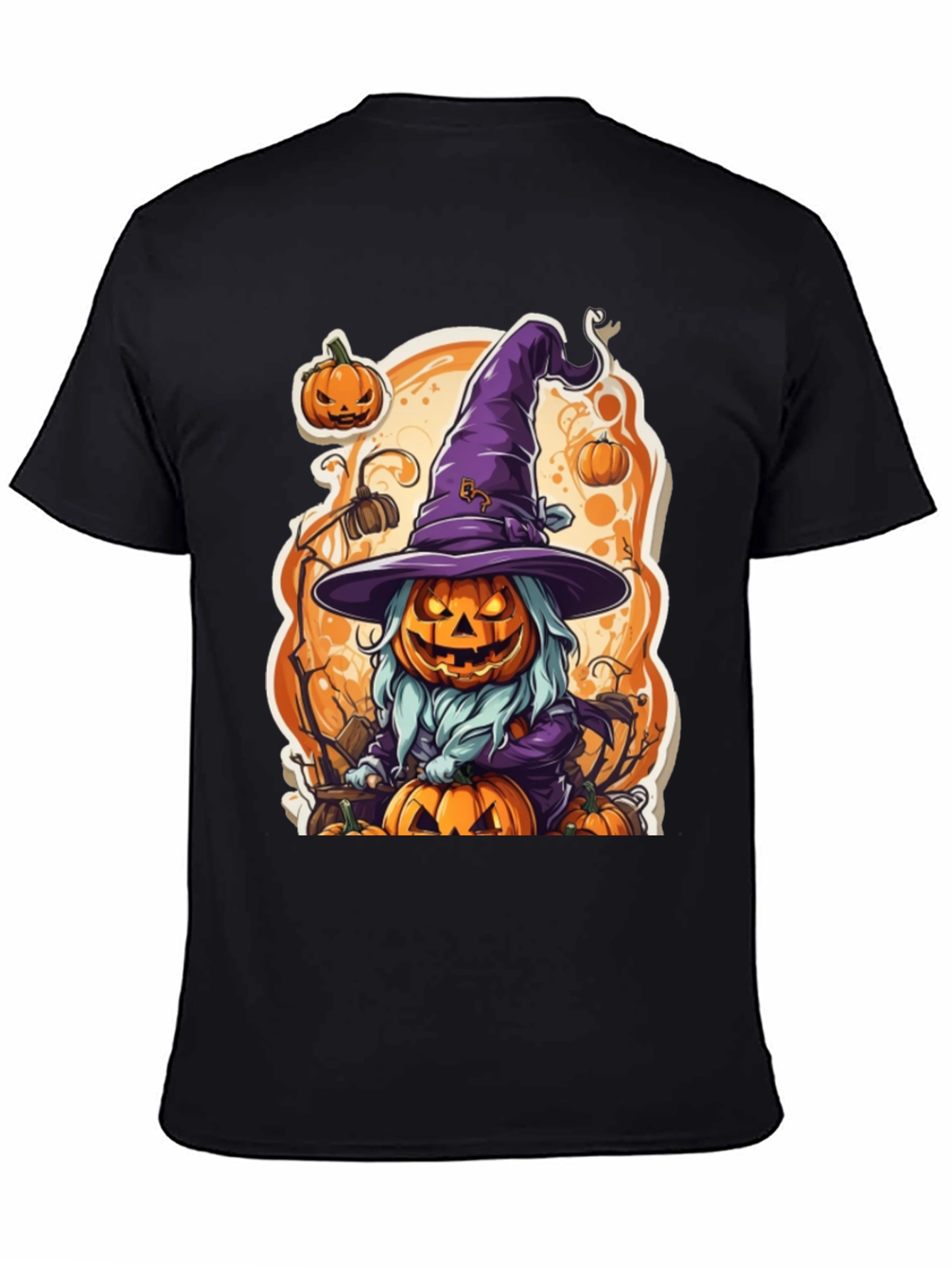 Halloween Pumpkin Witch Graphic Tee