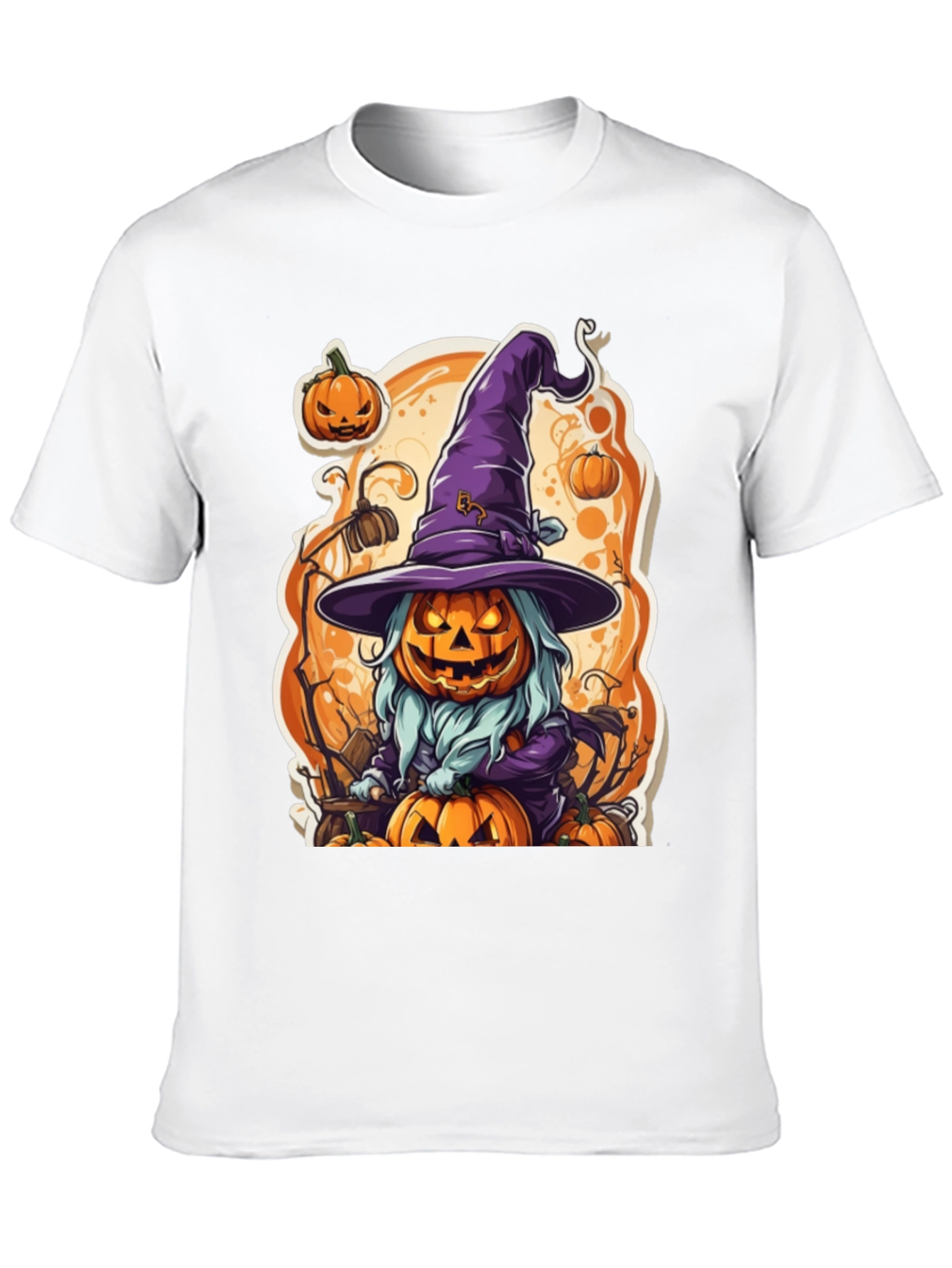 Halloween Pumpkin Witch Graphic Tee