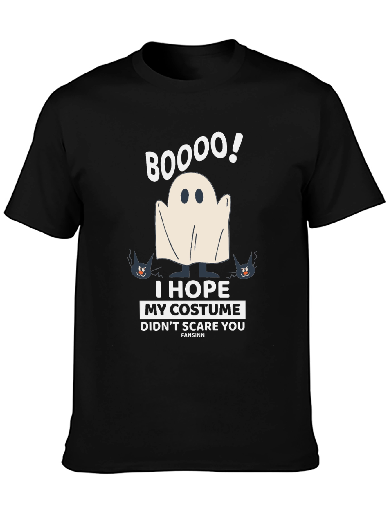 Boo! Halloween Costume T-Shirt Ghost & Cats