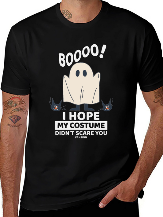 Boo! Halloween Costume T-Shirt Ghost & Cats