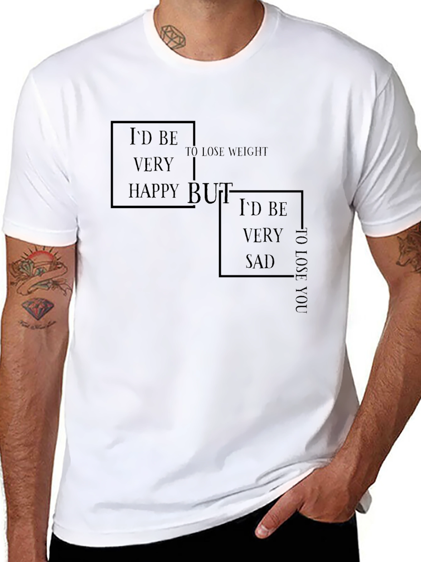 Funny Weight Loss T-Shirt - Happy But Sad