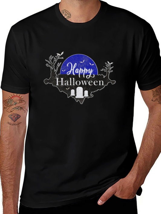 Happy Halloween Graphic Tee - Black Shirt