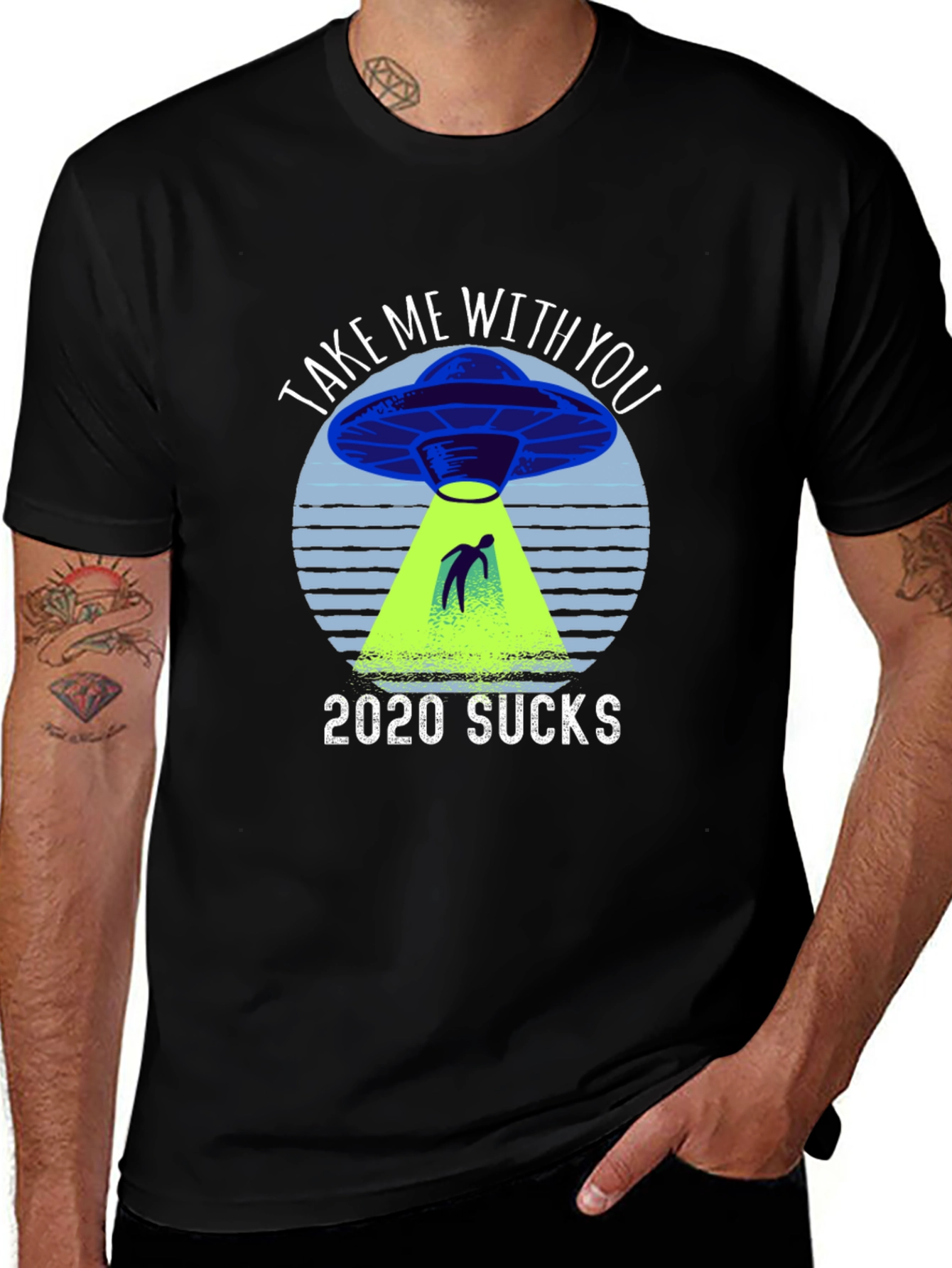 2020 Sucks UFO Graphic Novelty T-Shirt