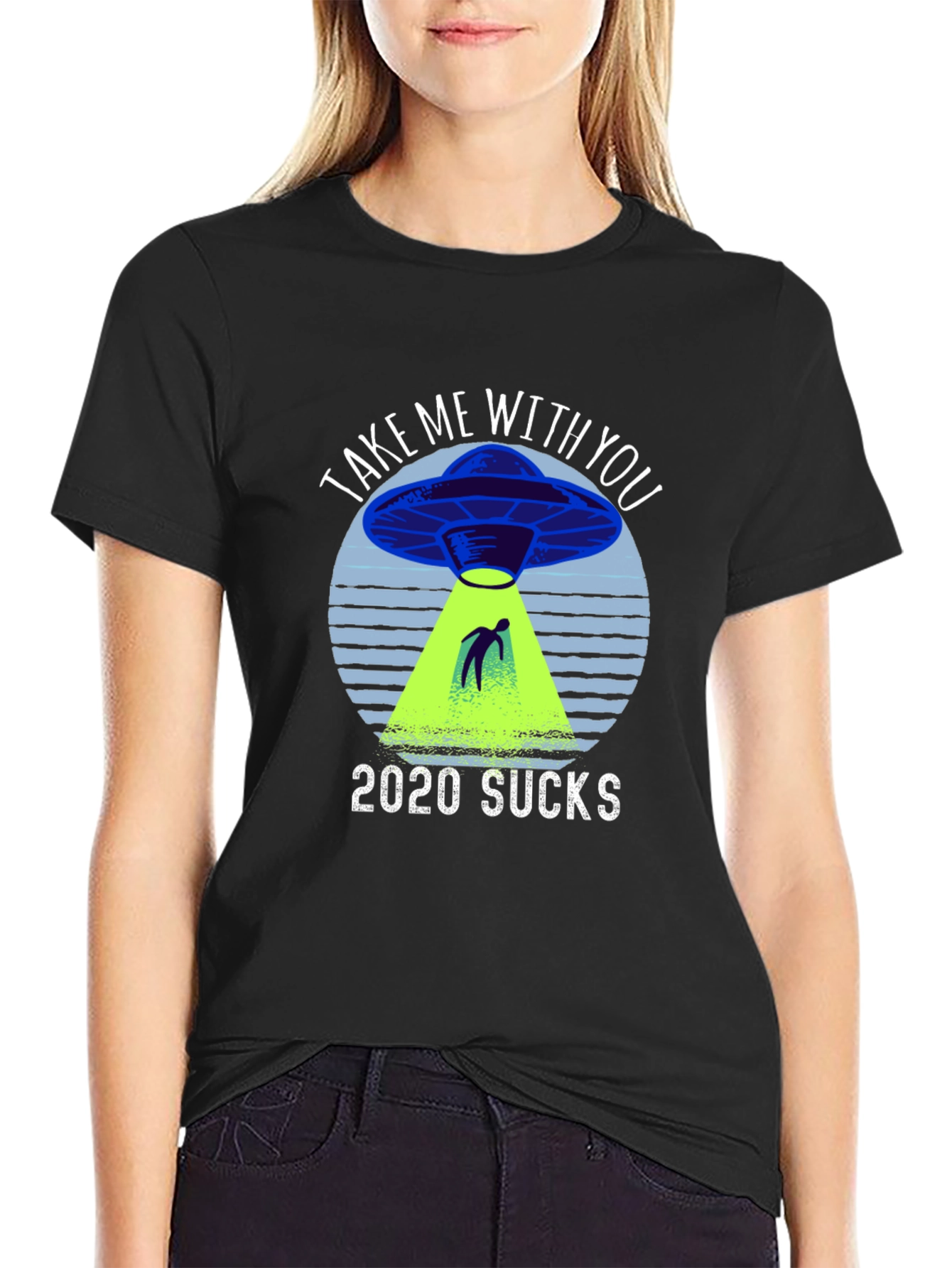 2020 Sucks UFO Graphic Novelty T-Shirt