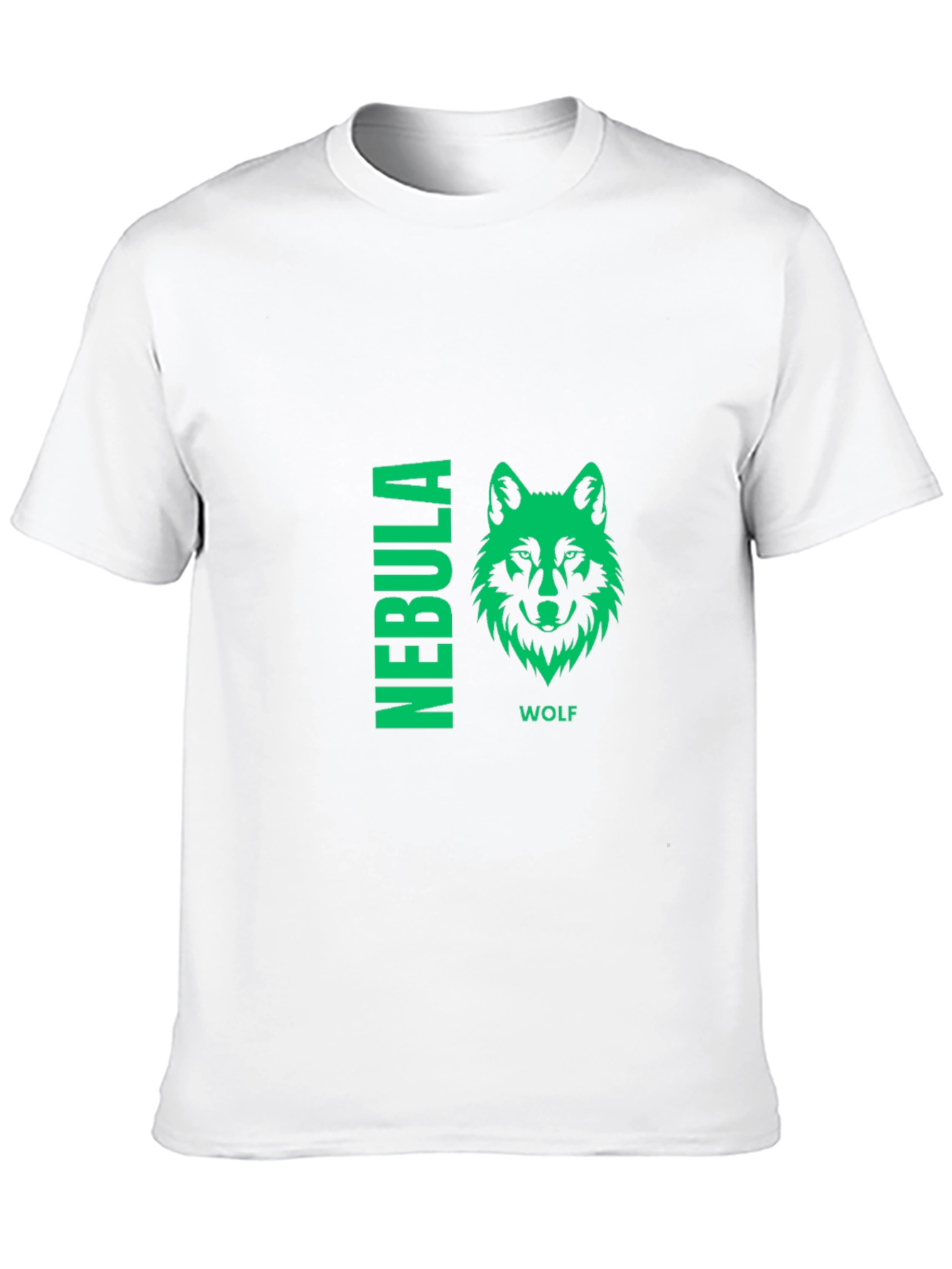 Nebula Wolf Graphic Print Black T-Shirt