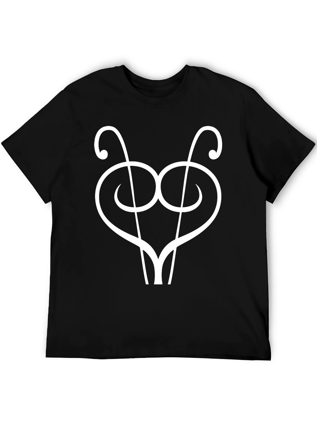 Abstract Ant T-Shirt - Black Cotton Graphic Tee