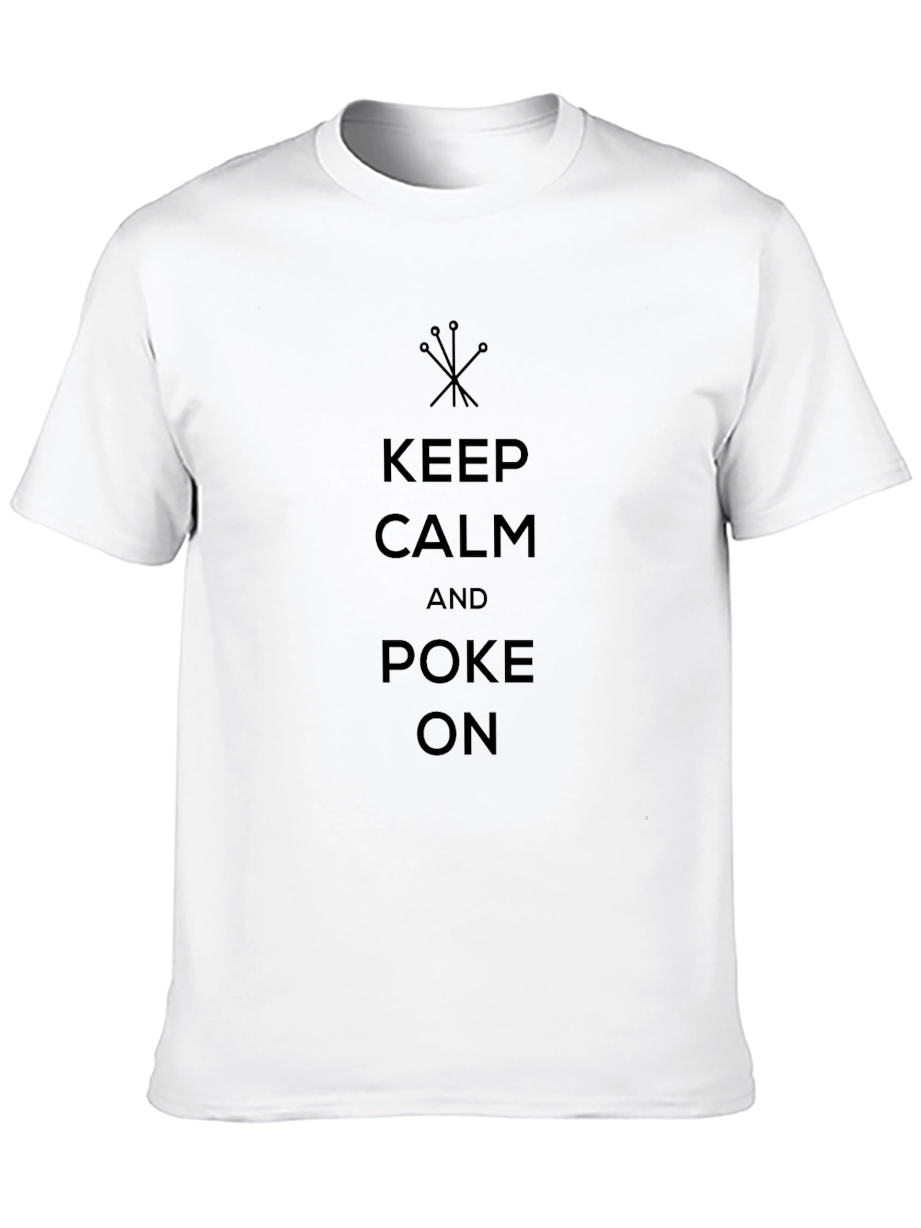 Keep Calm and Poke On Black T-Shirt