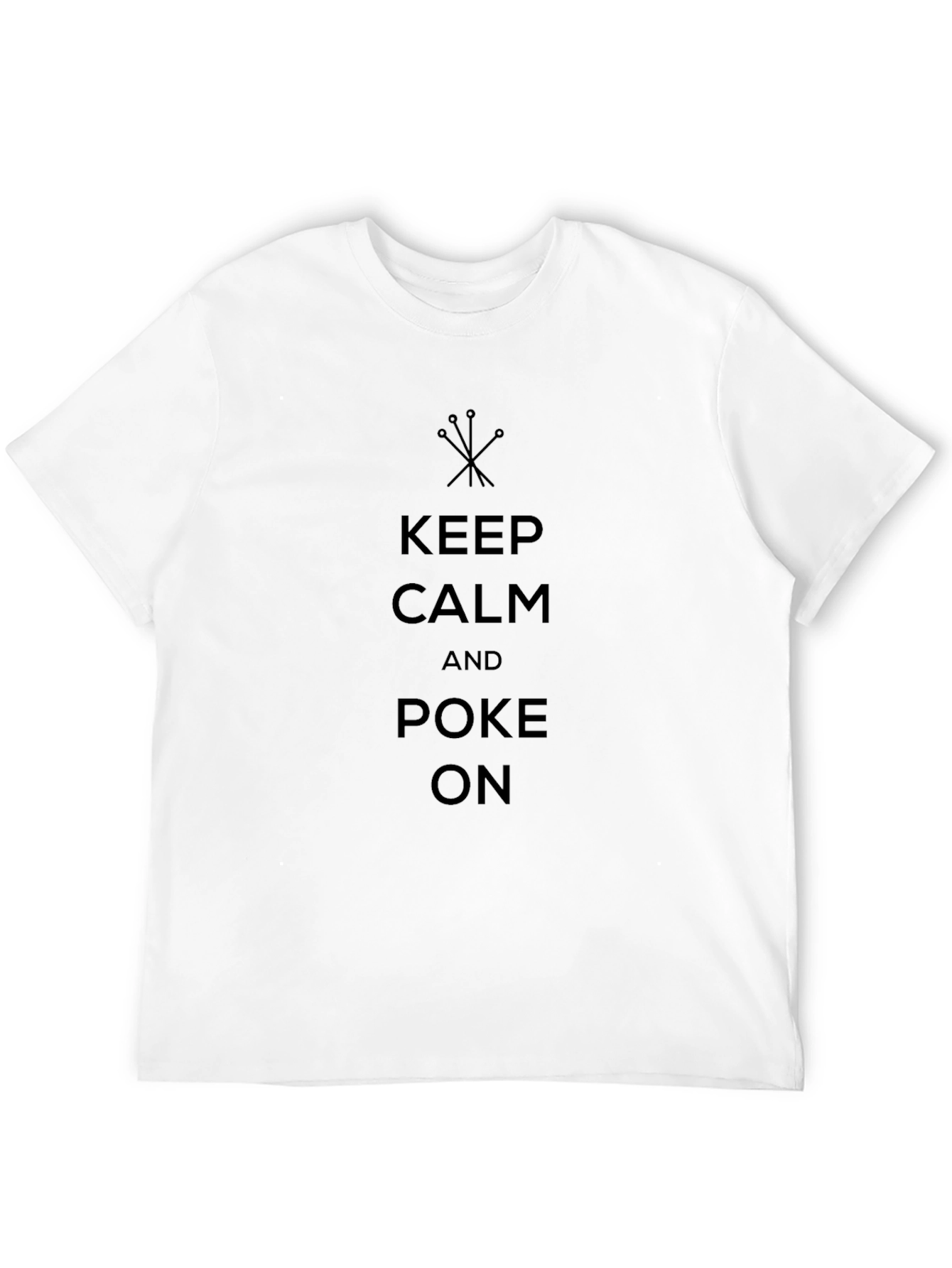 Keep Calm and Poke On Black T-Shirt