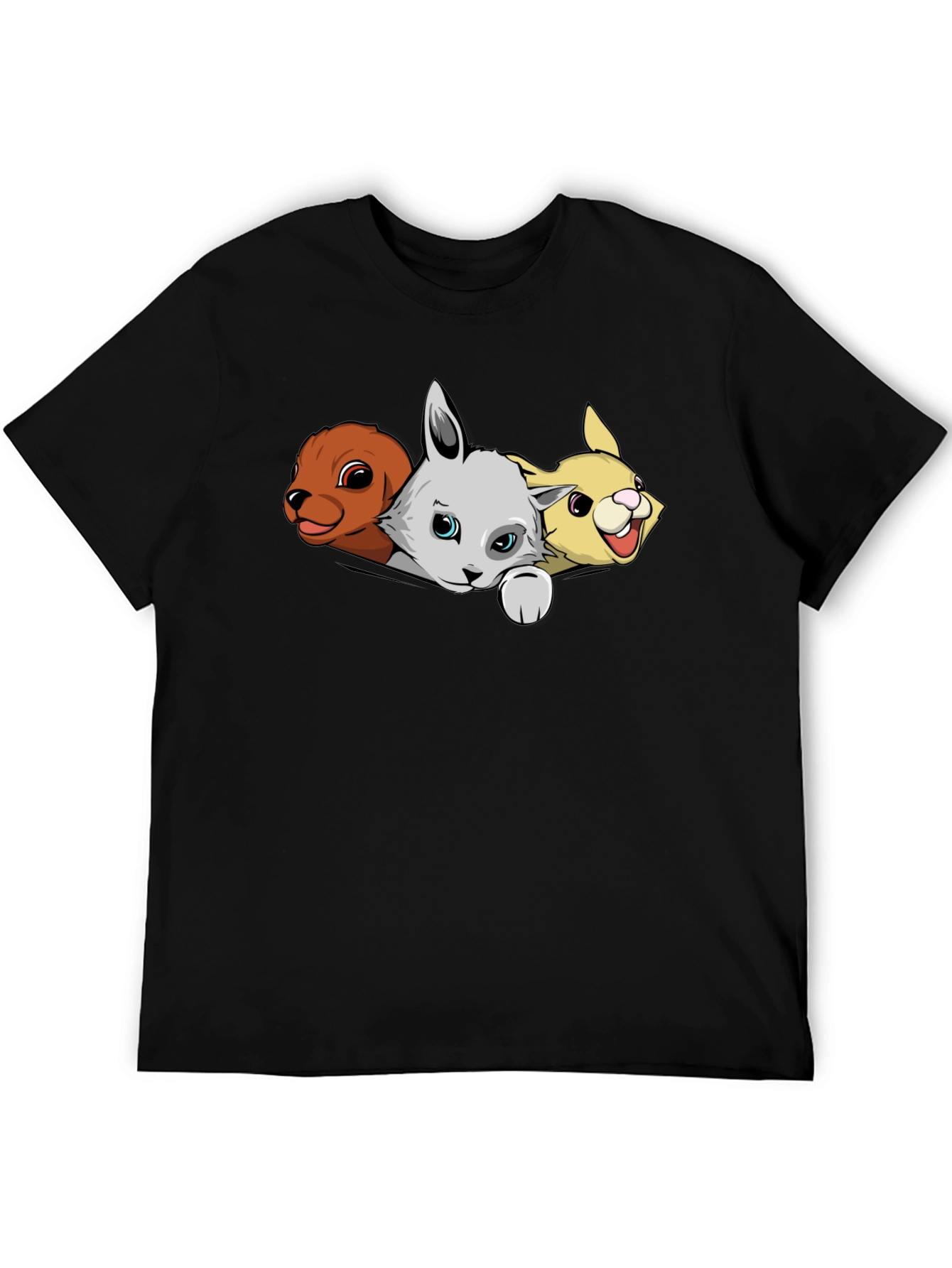 Cartoon Animal Pocket T-Shirt