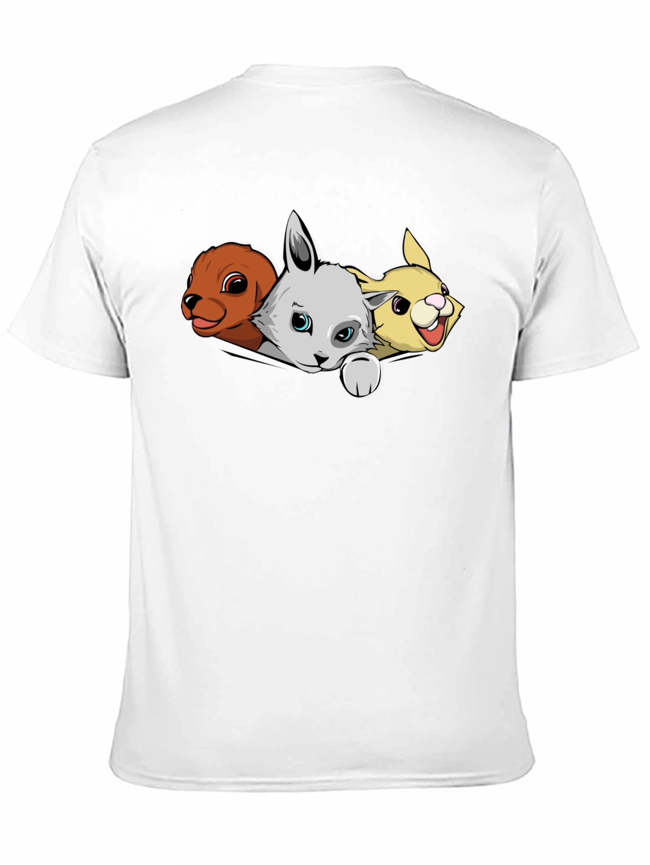 Cartoon Animal Pocket T-Shirt