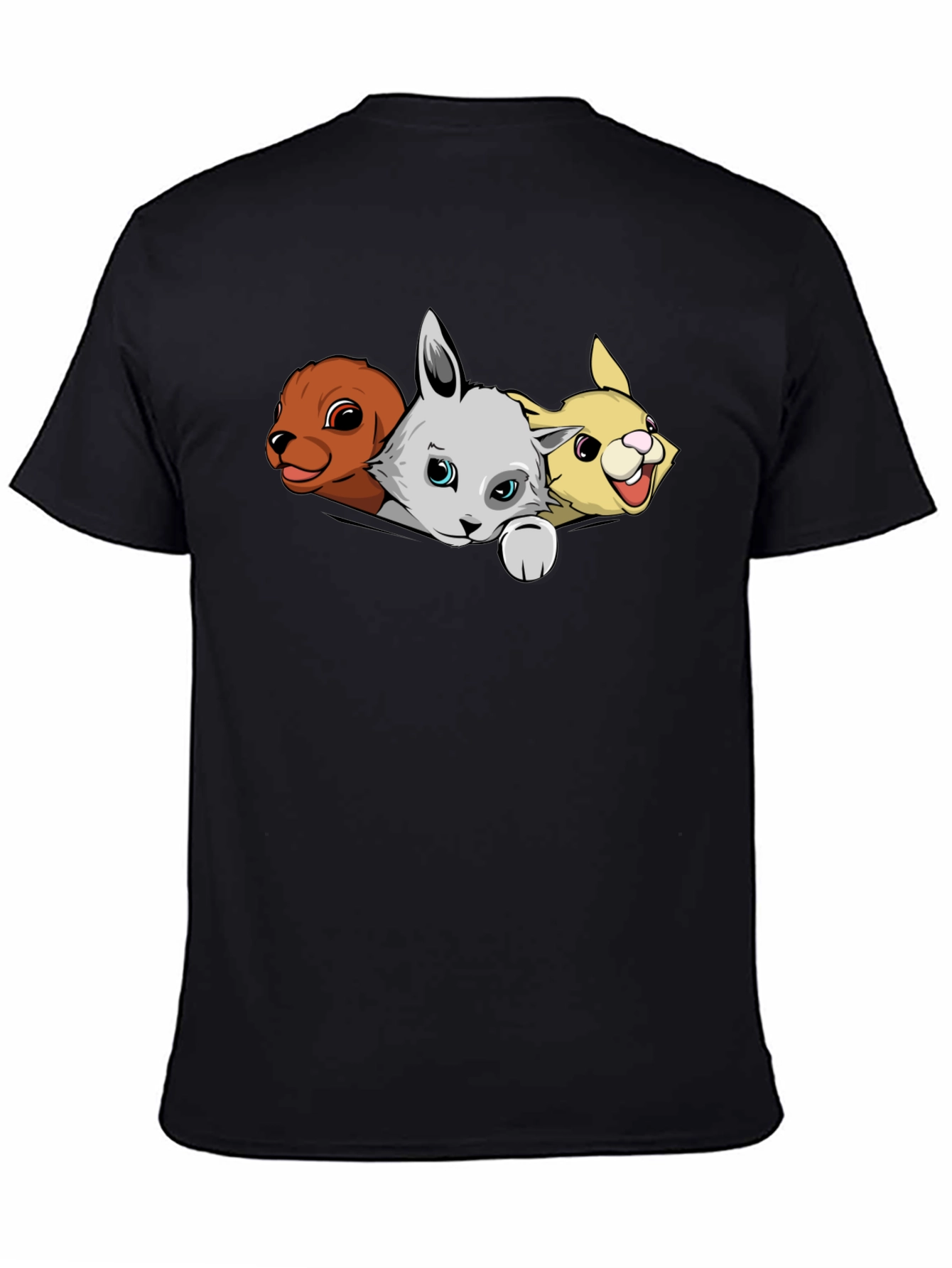 Cartoon Animal Pocket T-Shirt