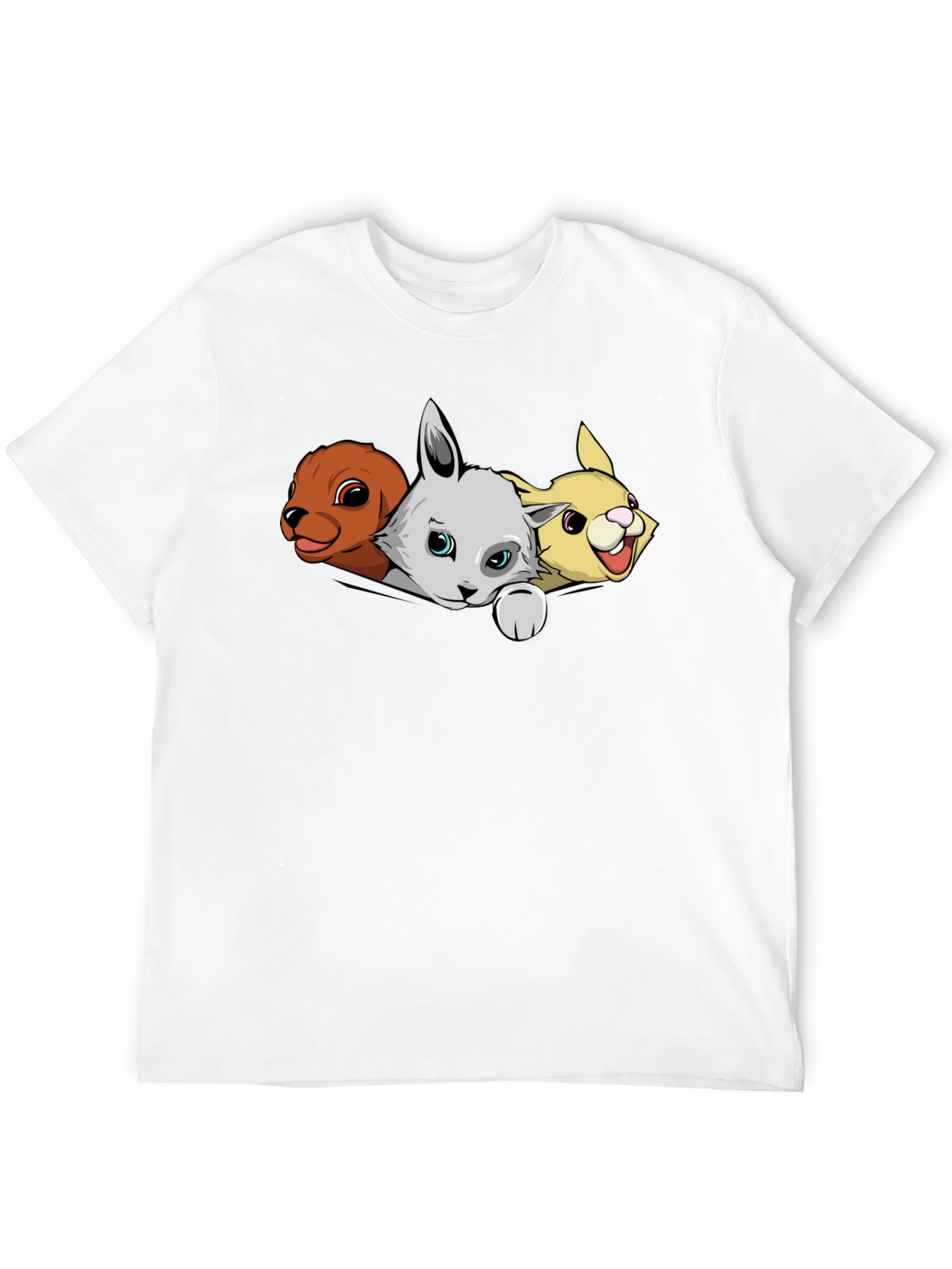 Cartoon Animal Pocket T-Shirt