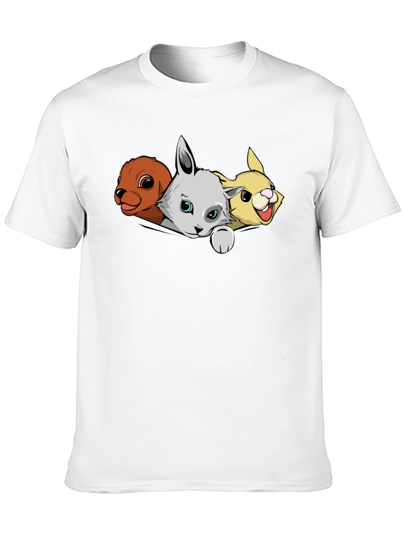 Cartoon Animal Pocket T-Shirt