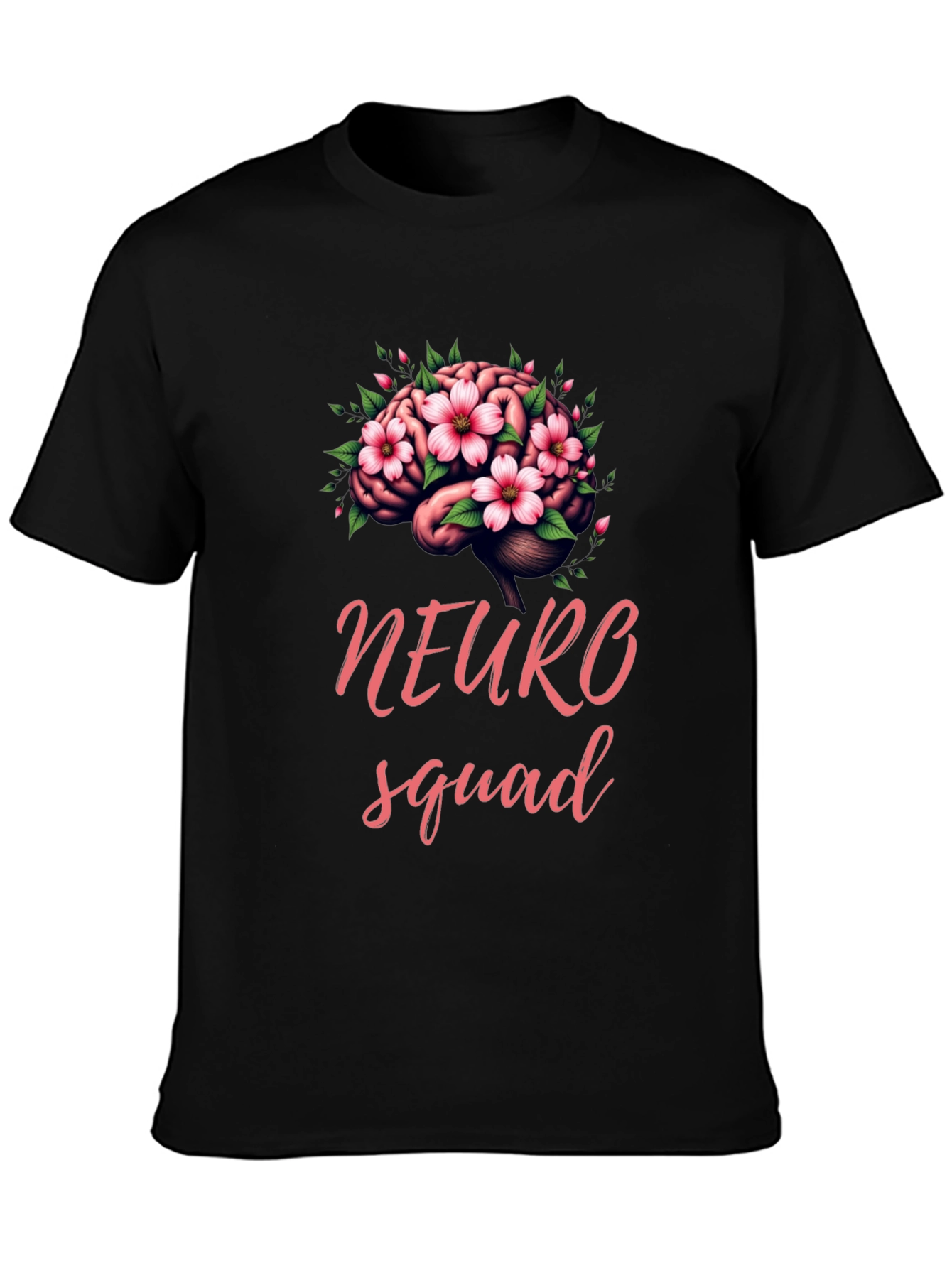 Neuro Squad Brain Floral Graphic Tee - Unisex