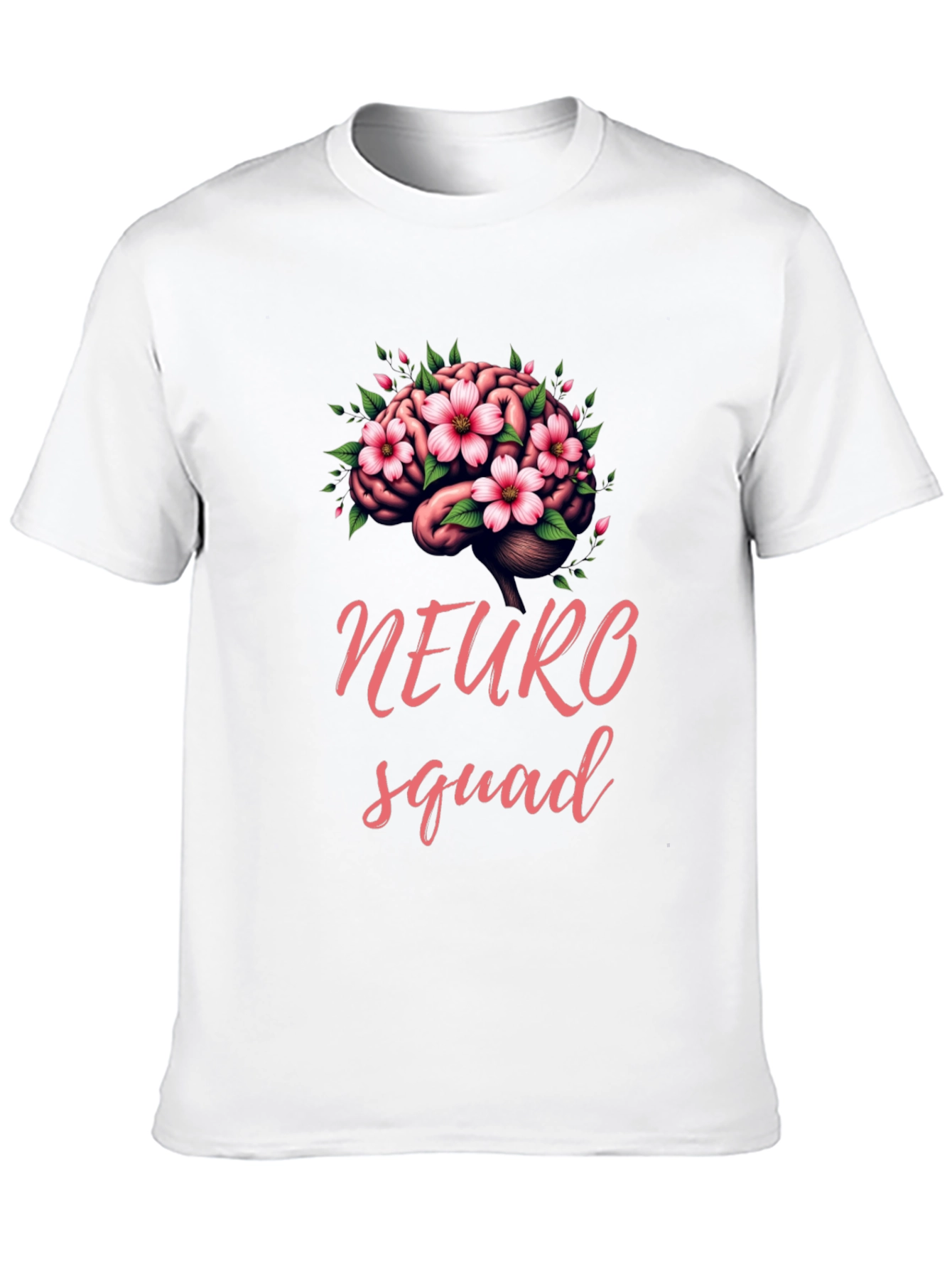 Neuro Squad Brain Floral Graphic Tee - Unisex