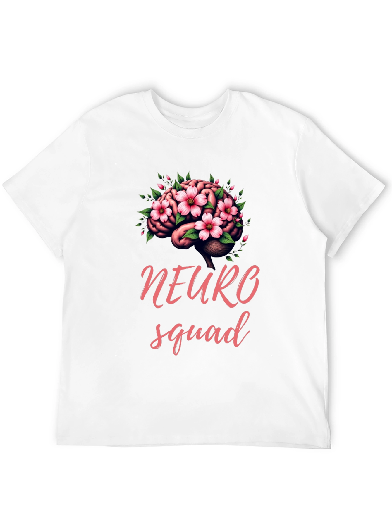 Neuro Squad Brain Floral Graphic Tee - Unisex