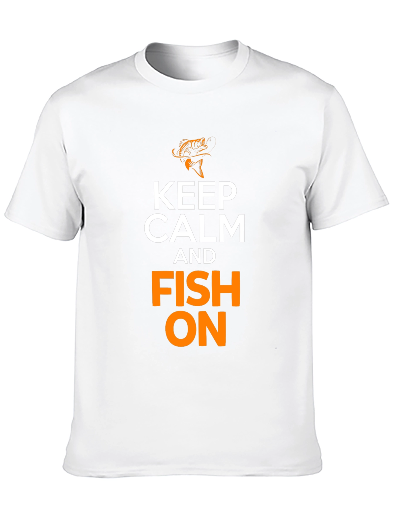 Keep Calm and Fish On Black T-Shirt