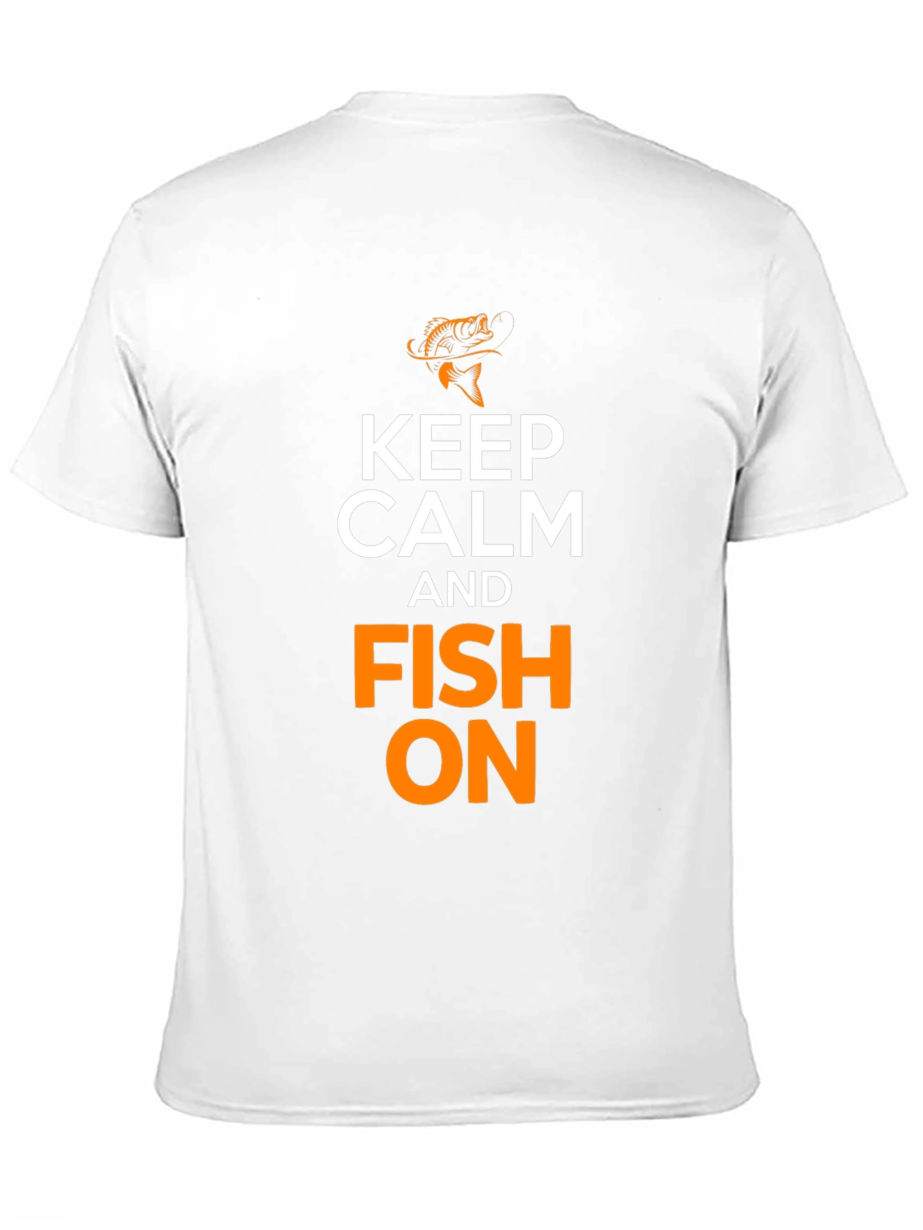 Keep Calm and Fish On Black T-Shirt