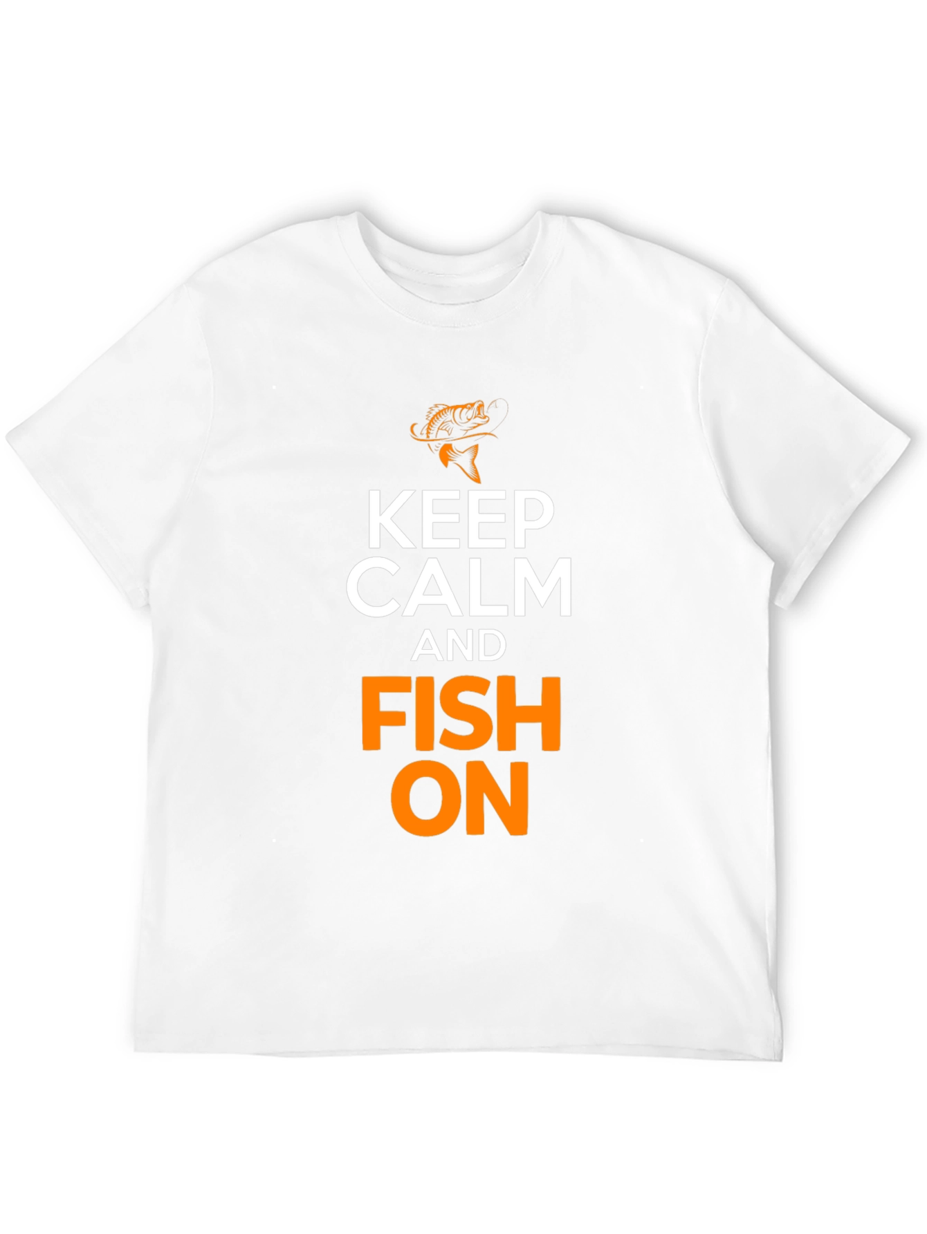 Keep Calm and Fish On Black T-Shirt