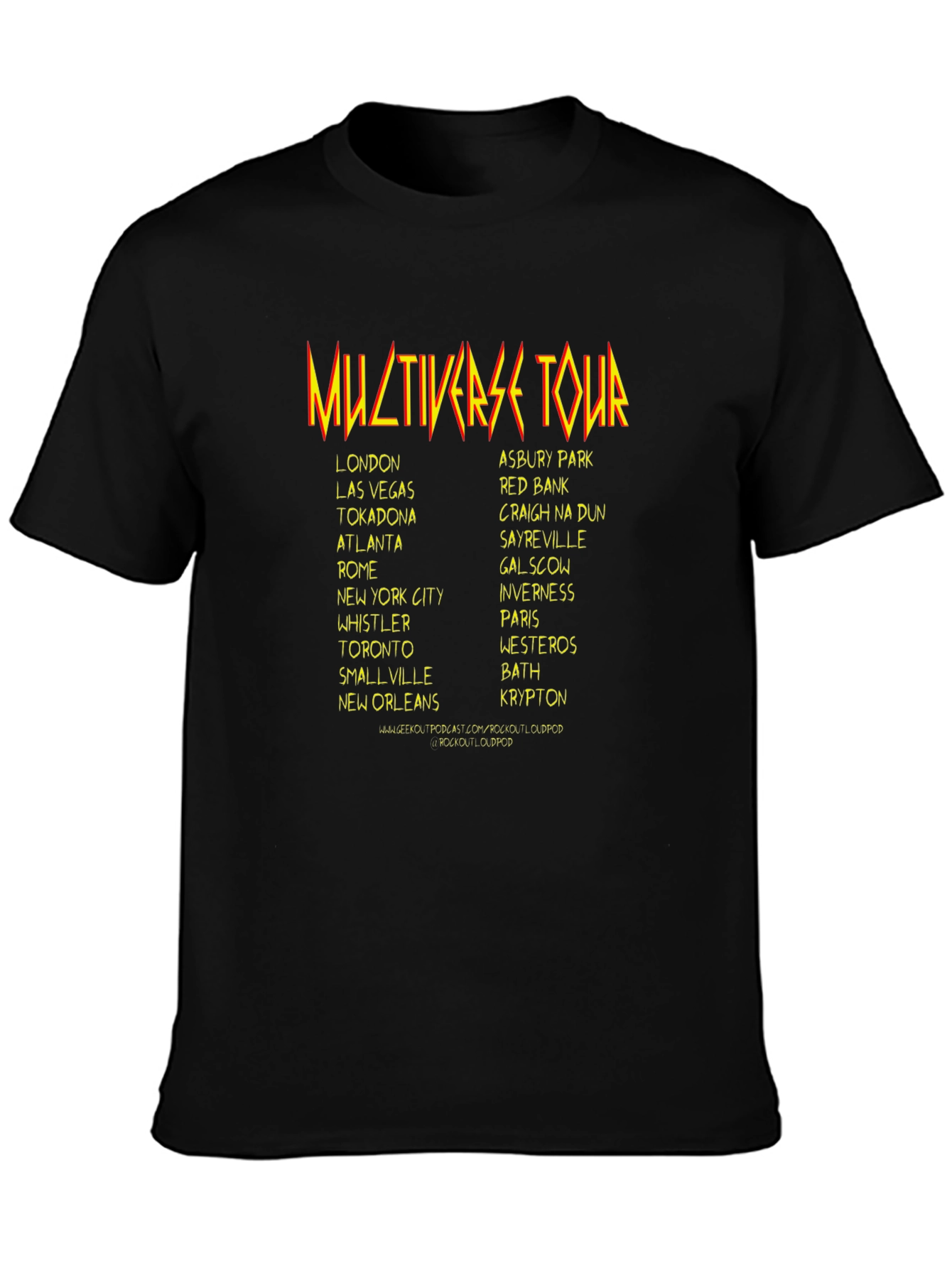 Multiverse Tour Black Graphic T-Shirt