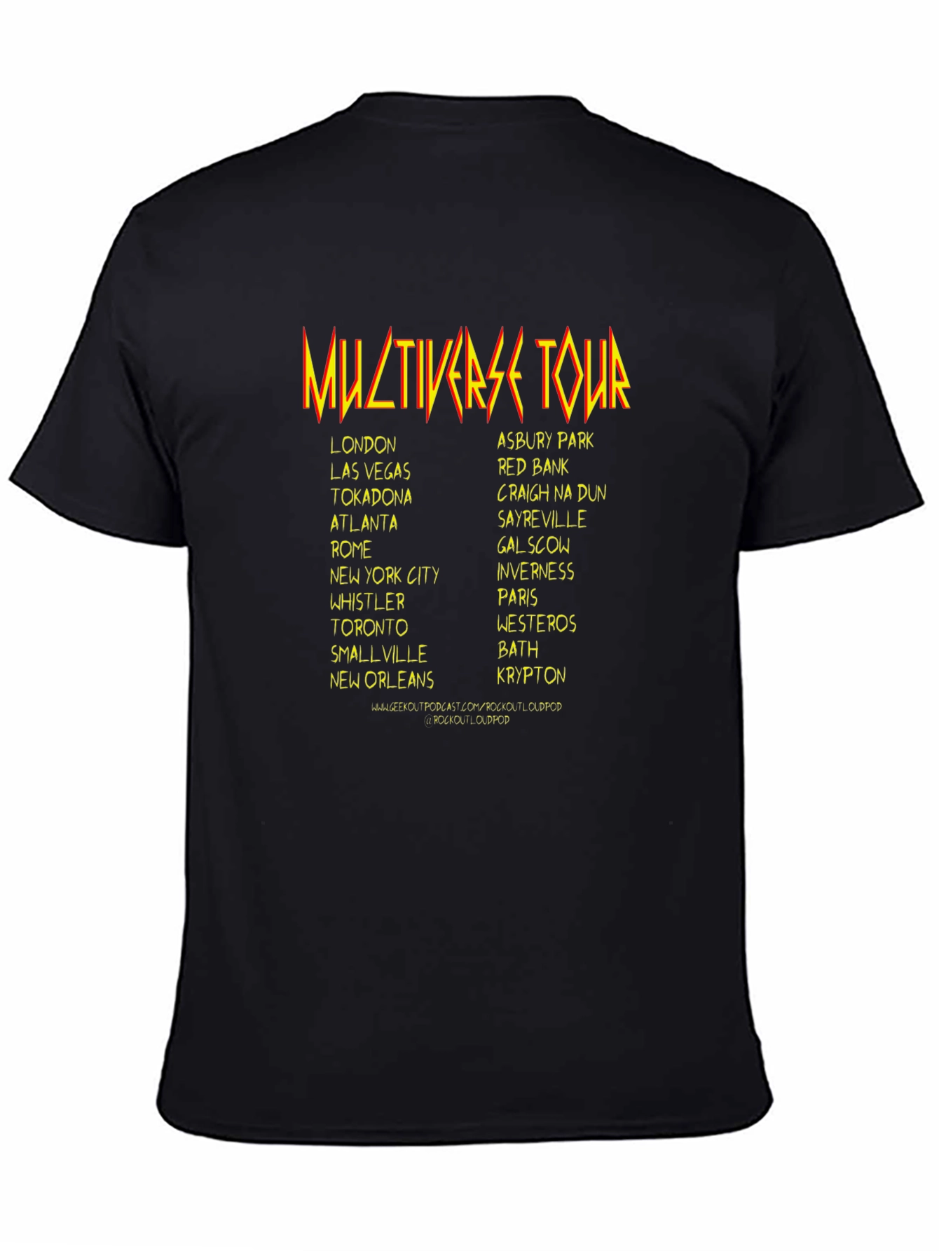 Multiverse Tour Black Graphic T-Shirt