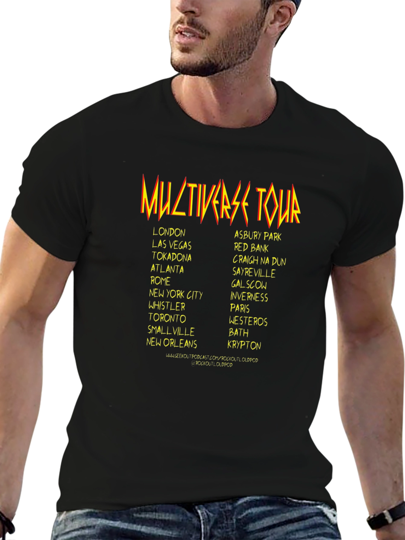 Multiverse Tour Black Graphic T-Shirt