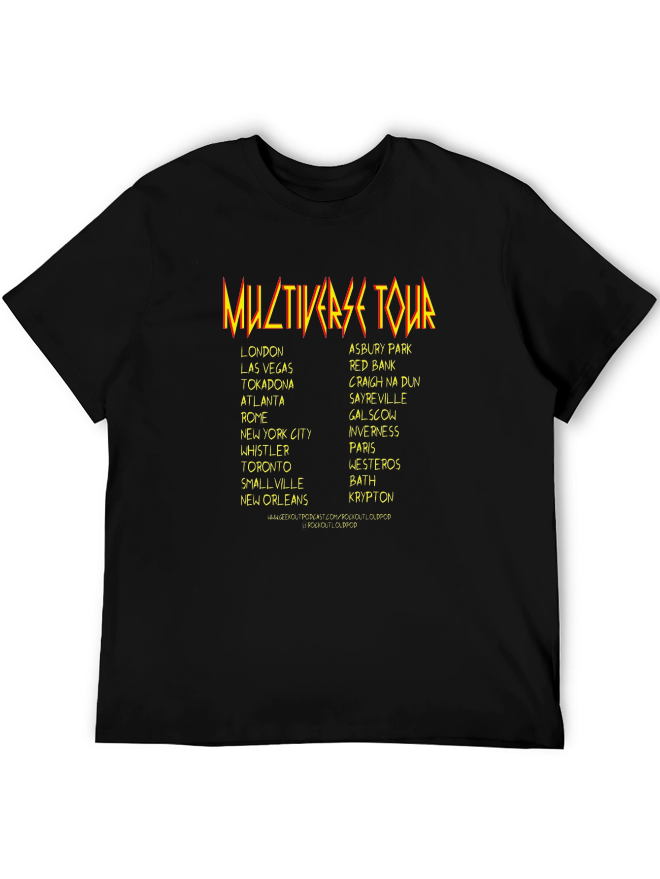 Multiverse Tour Black Graphic T-Shirt