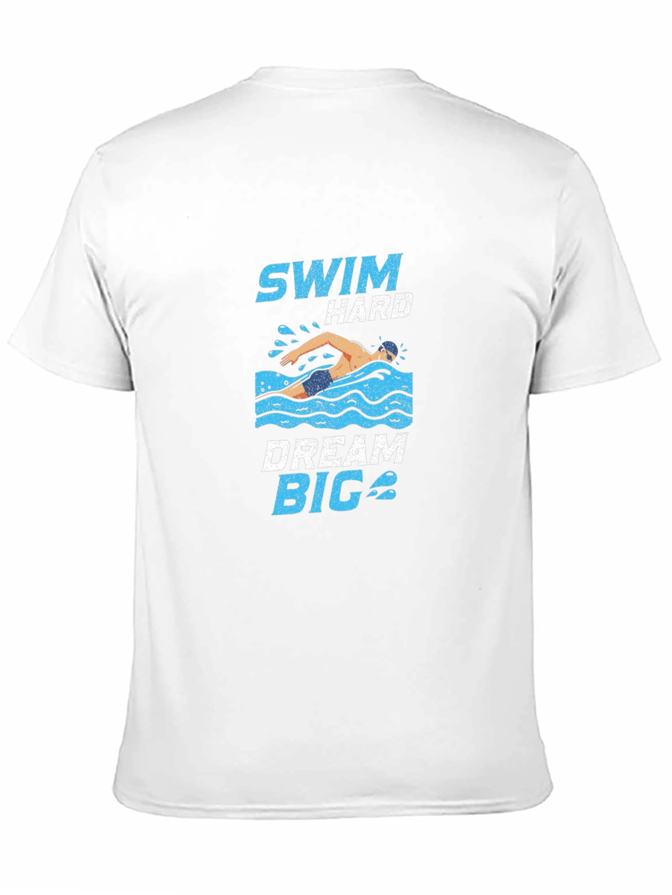 Swim Hard Dream Big Black Graphic Tee