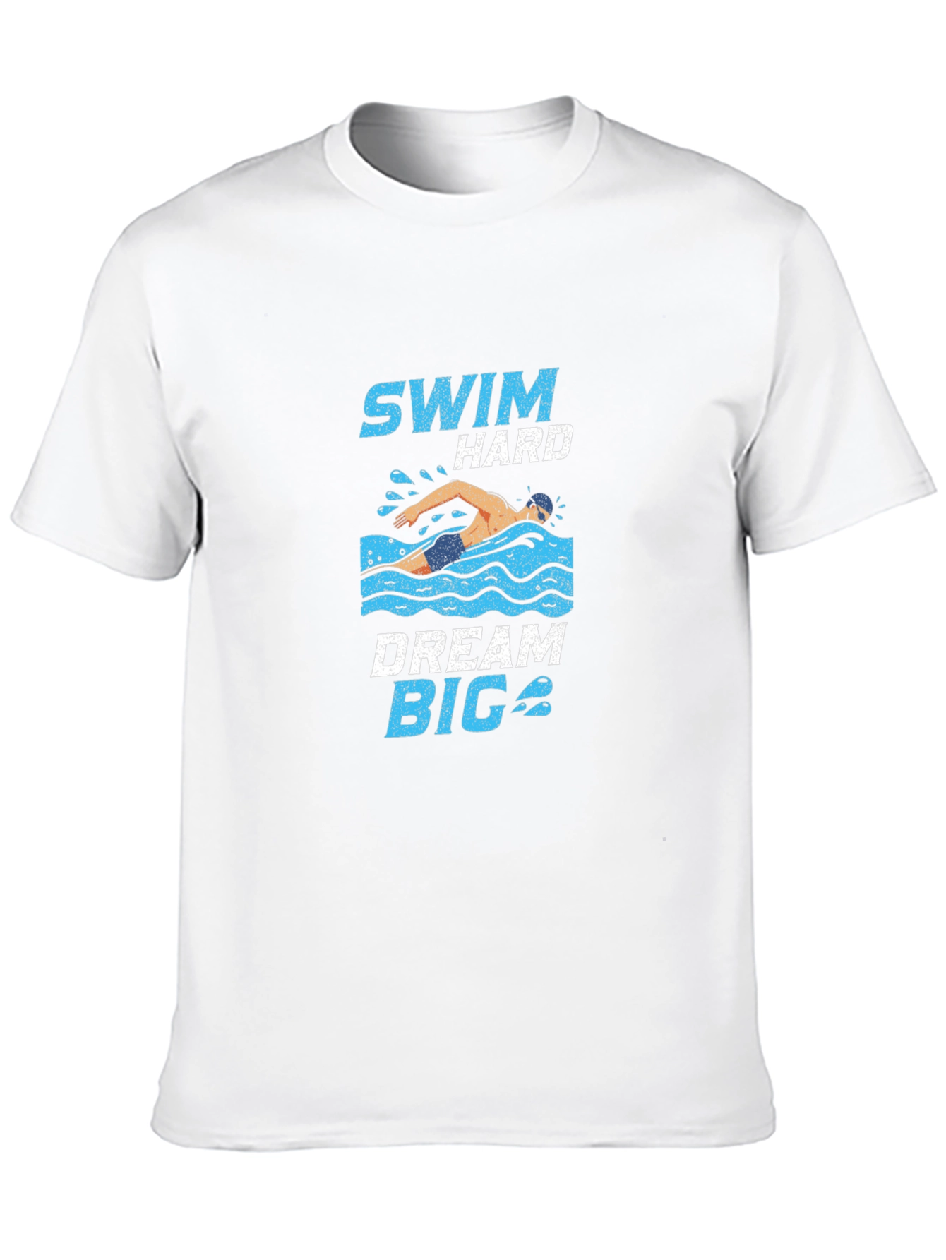 Swim Hard Dream Big Black Graphic Tee