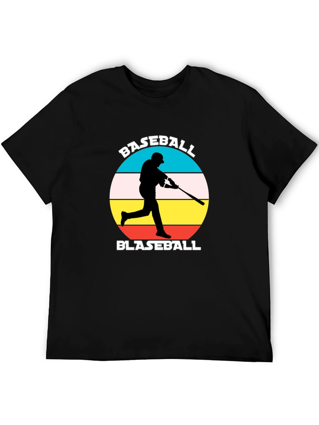Baseball Player Graphic Tee - Retro Style