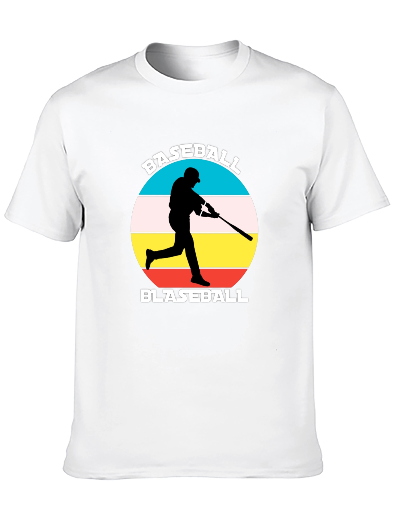 Baseball Player Graphic Tee - Retro Style
