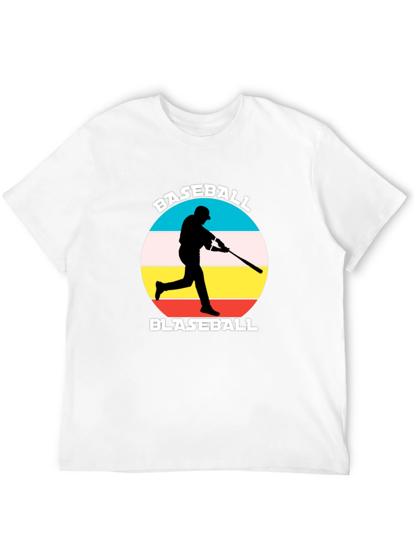 Baseball Player Graphic Tee - Retro Style