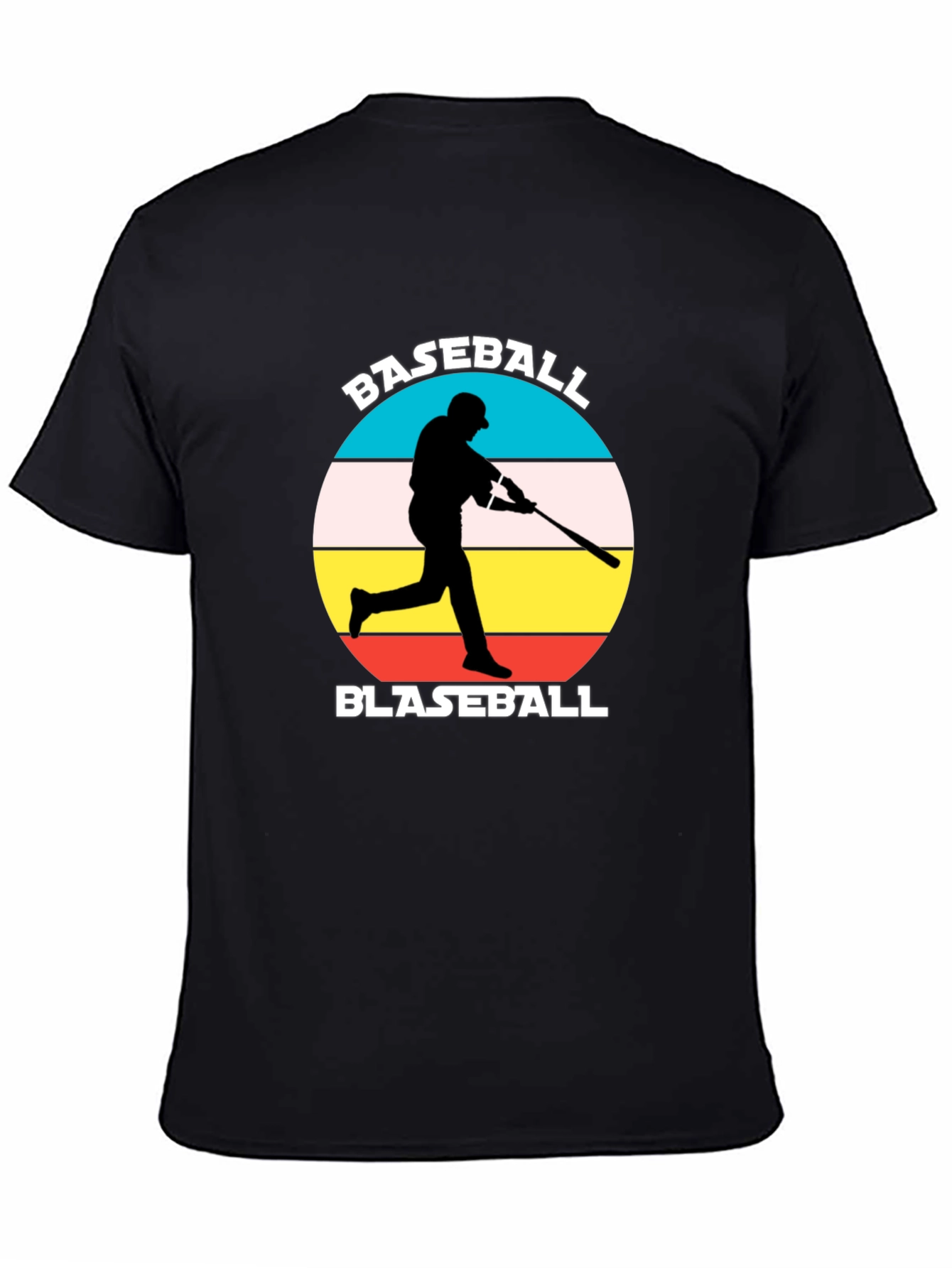 Baseball Player Graphic Tee - Retro Style