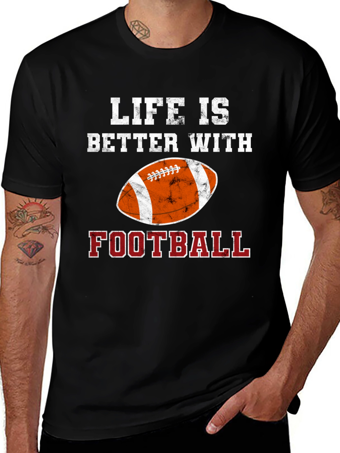 Life Is Better With Football T-Shirt