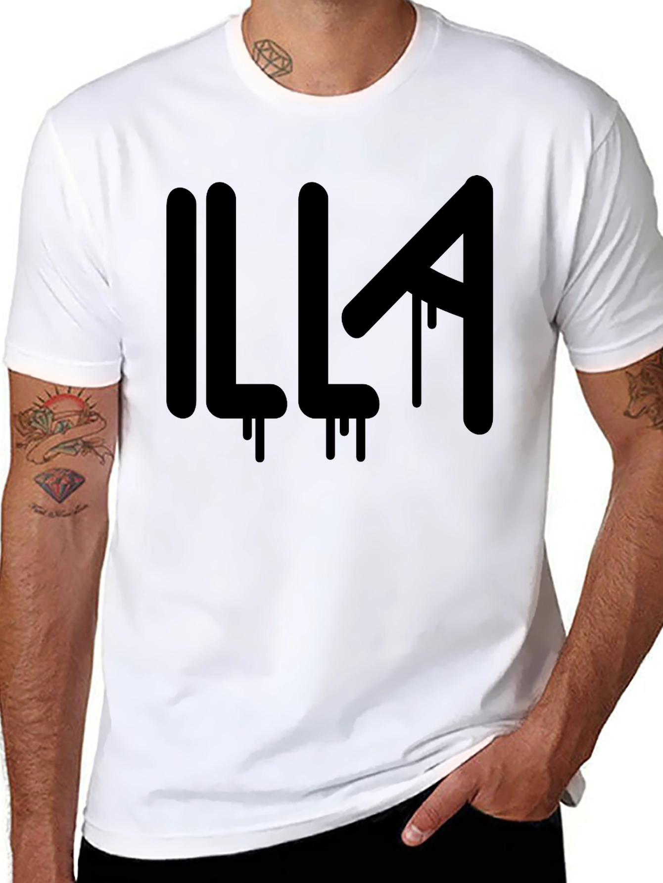 Illa Graphic Print Mens Black T-Shirt