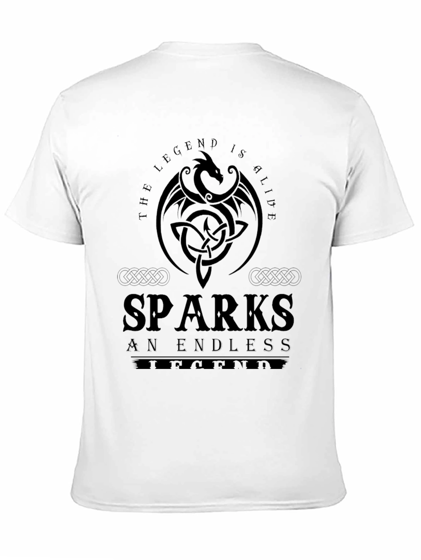 Dragon Legend Black Graphic T-Shirt