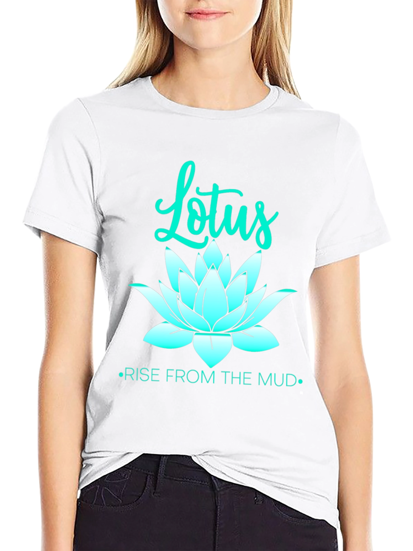 Lotus Rise Graphic Tee - Black Unisex T-Shirt