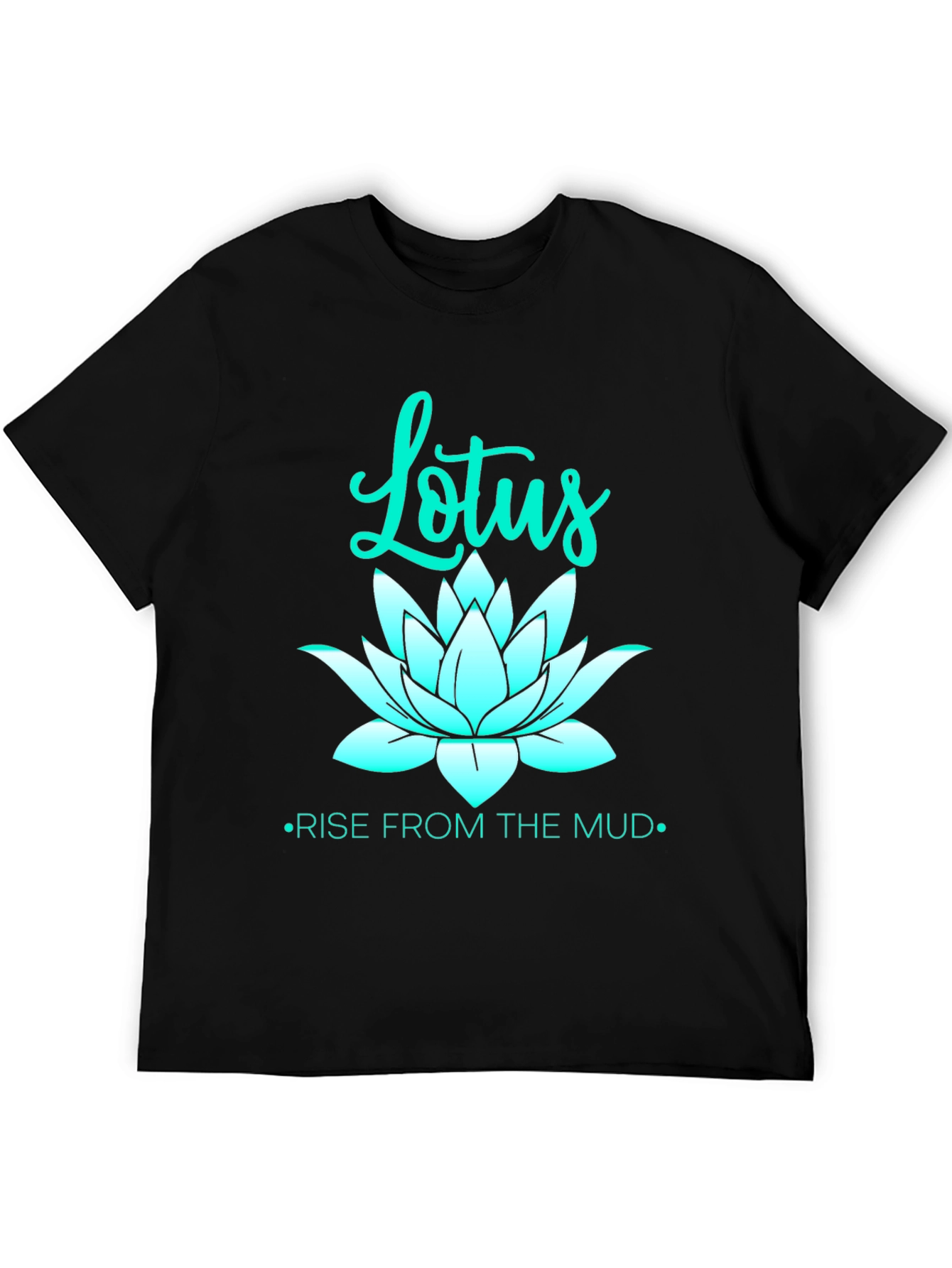 Lotus Rise Graphic Tee - Black Unisex T-Shirt