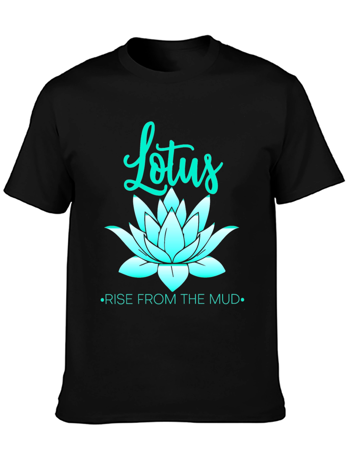 Lotus Rise Graphic Tee - Black Unisex T-Shirt