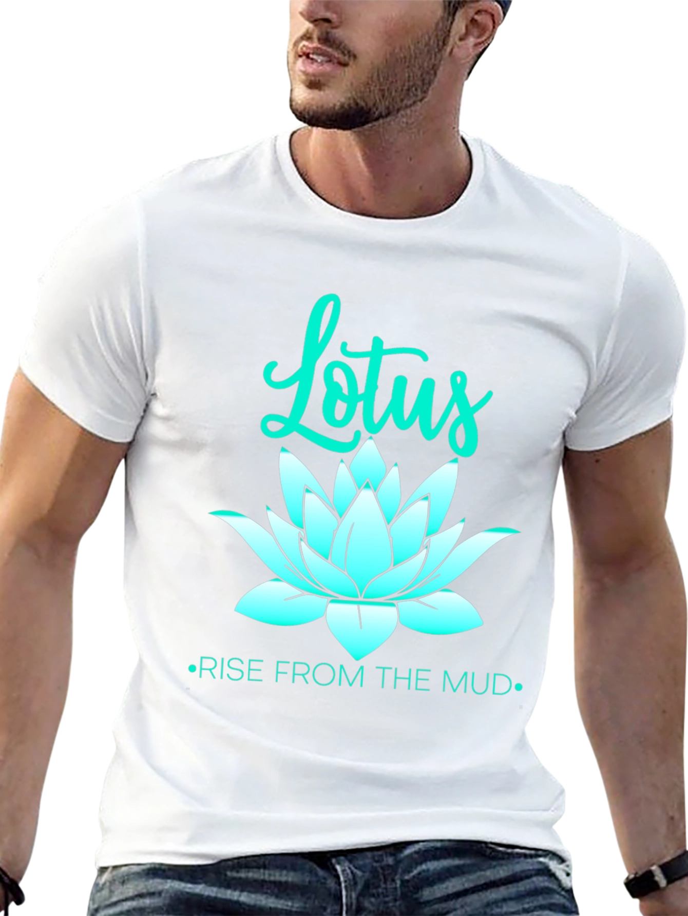 Lotus Rise Graphic Tee - Black Unisex T-Shirt
