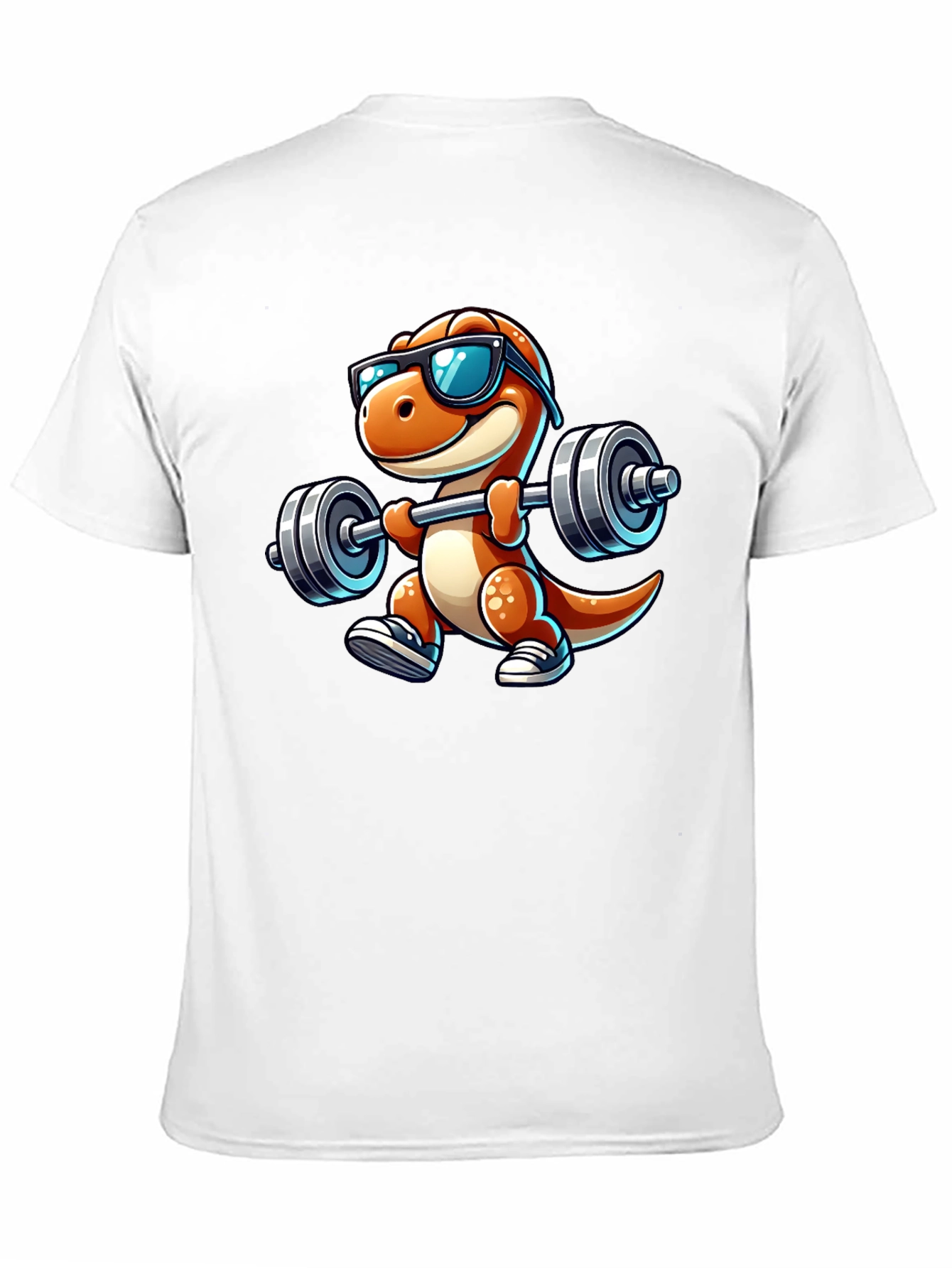 Dino Gym Bro Black T-Shirt