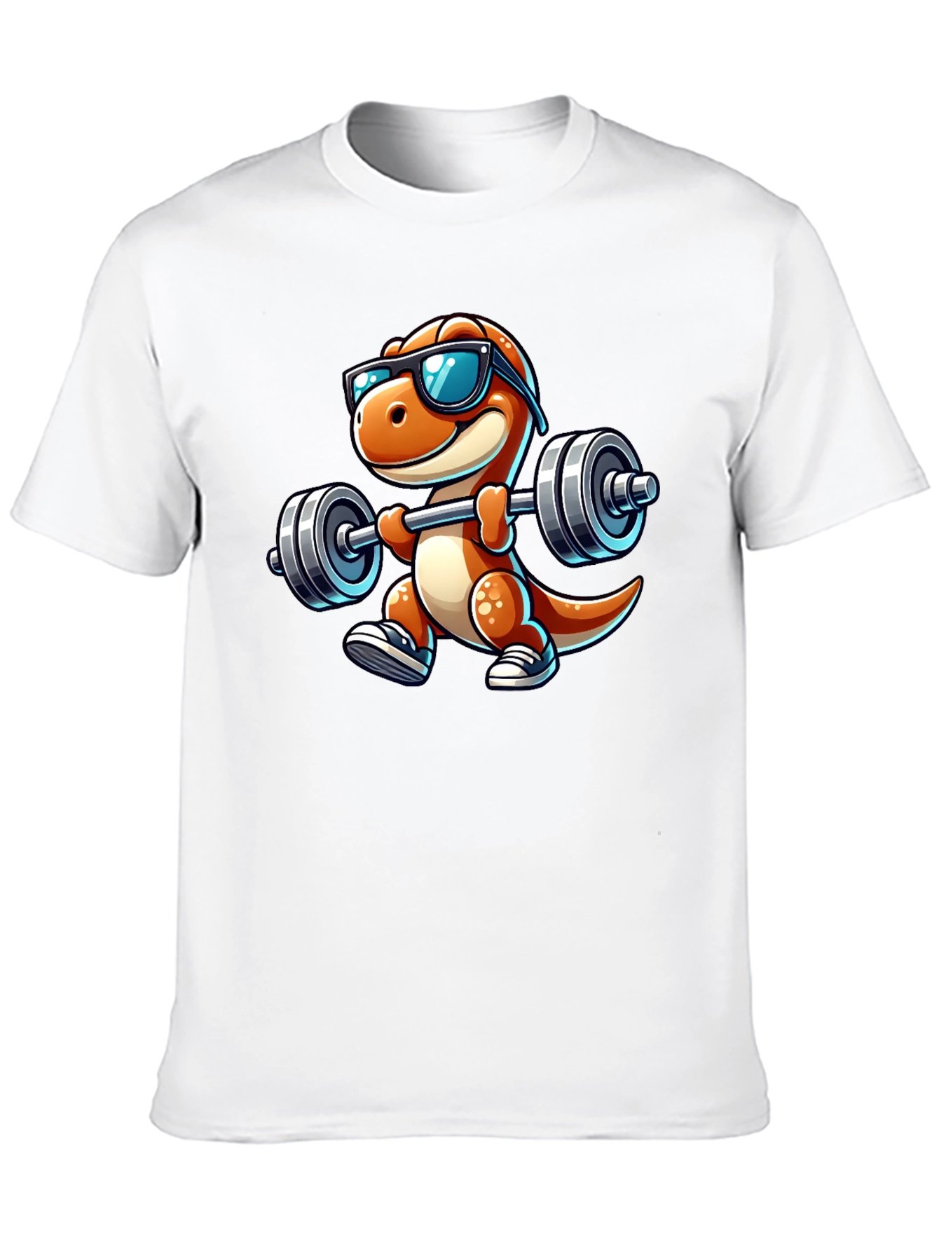 Dino Gym Bro Black T-Shirt