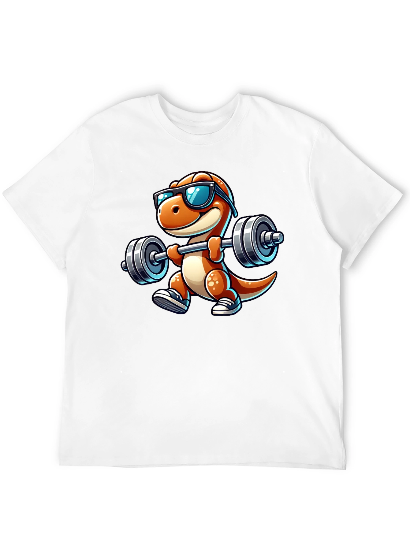 Dino Gym Bro Black T-Shirt