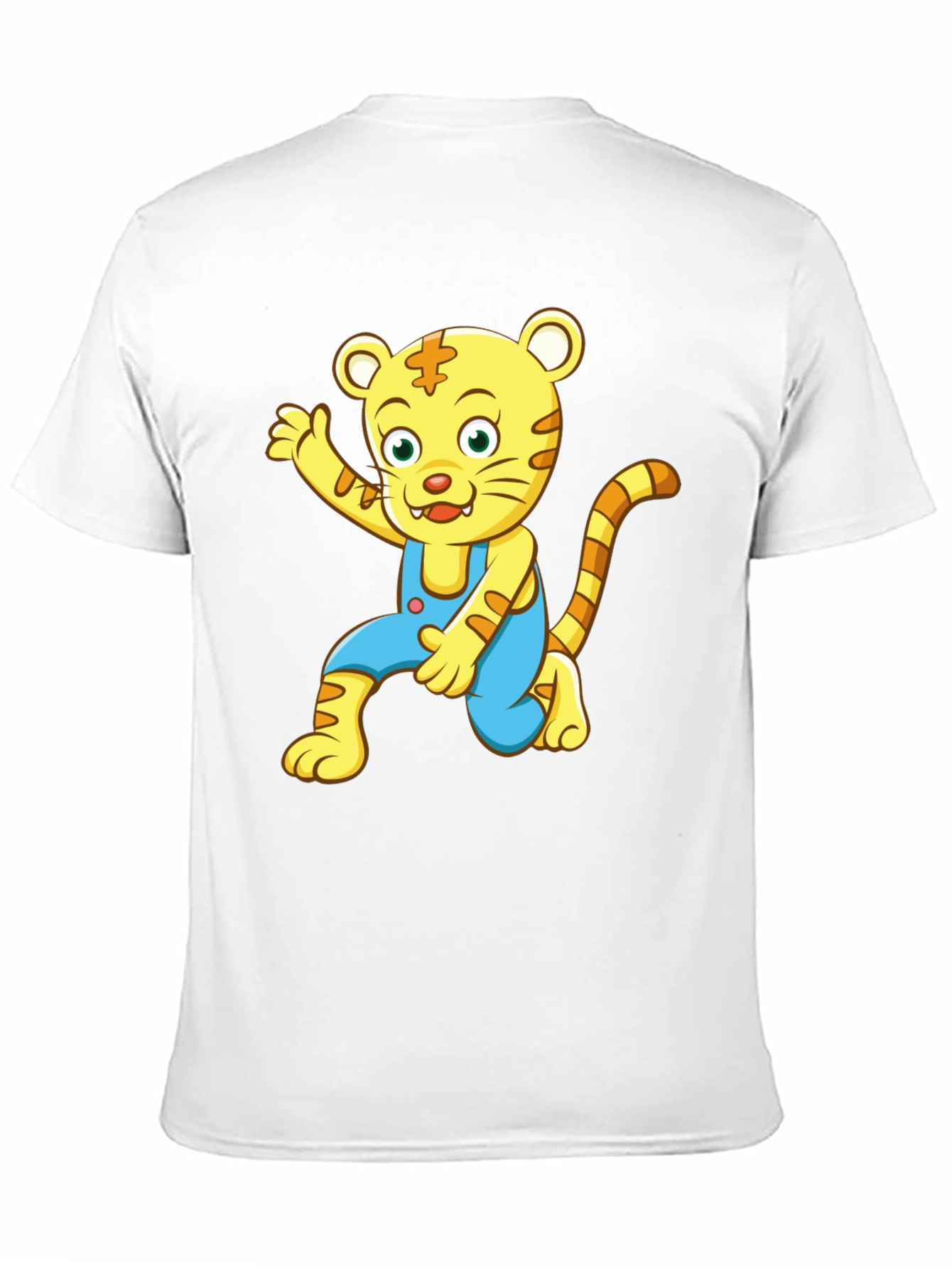 Cartoon Tiger Graphic Tee - Mens Black T-Shirt