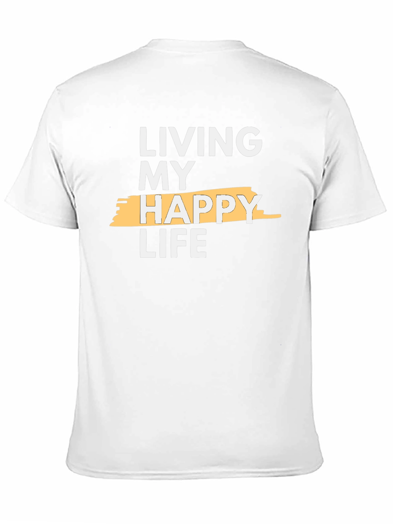 Living My Happy Life Graphic Tee - Black