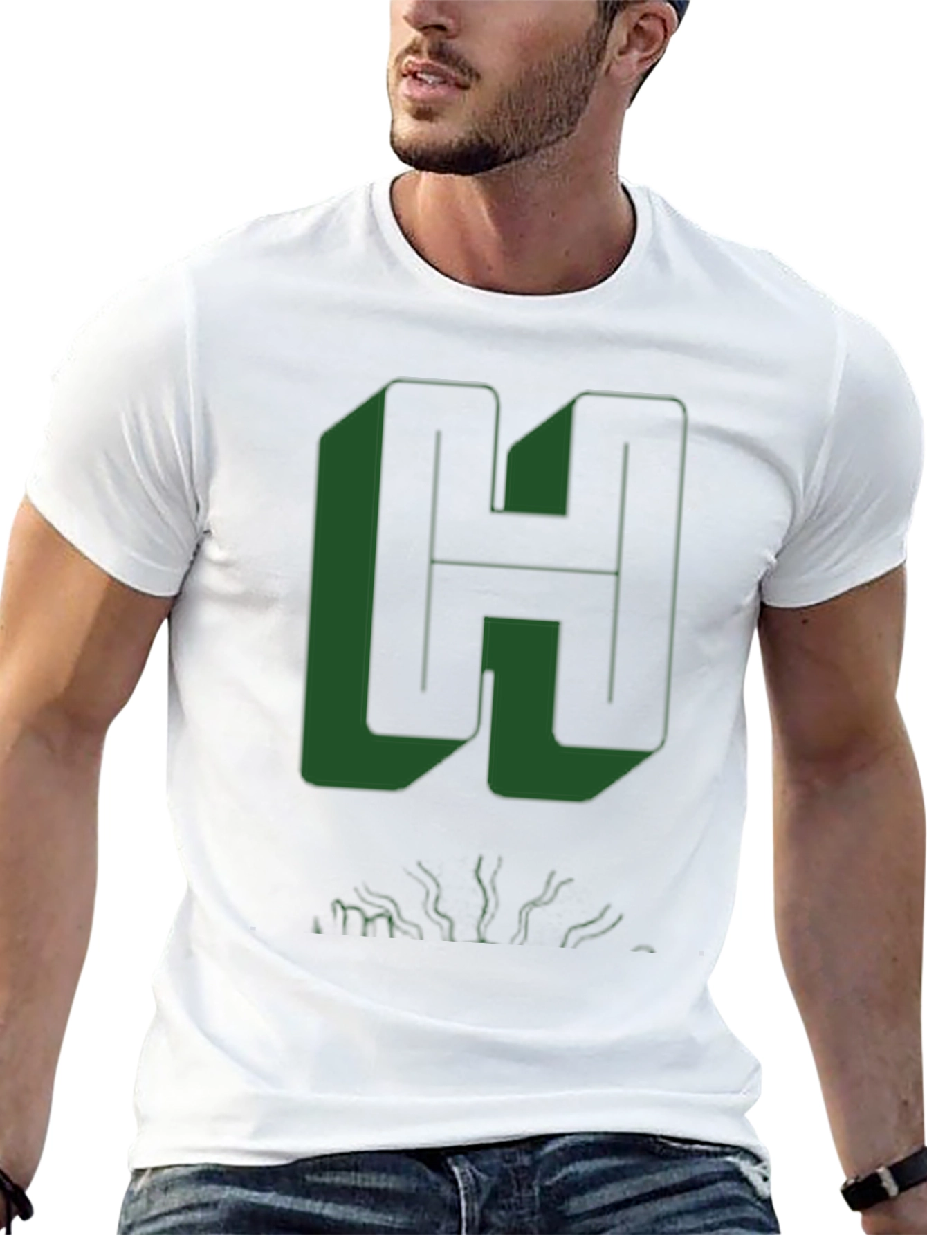 Bold H Graphic Tee - Modern Style