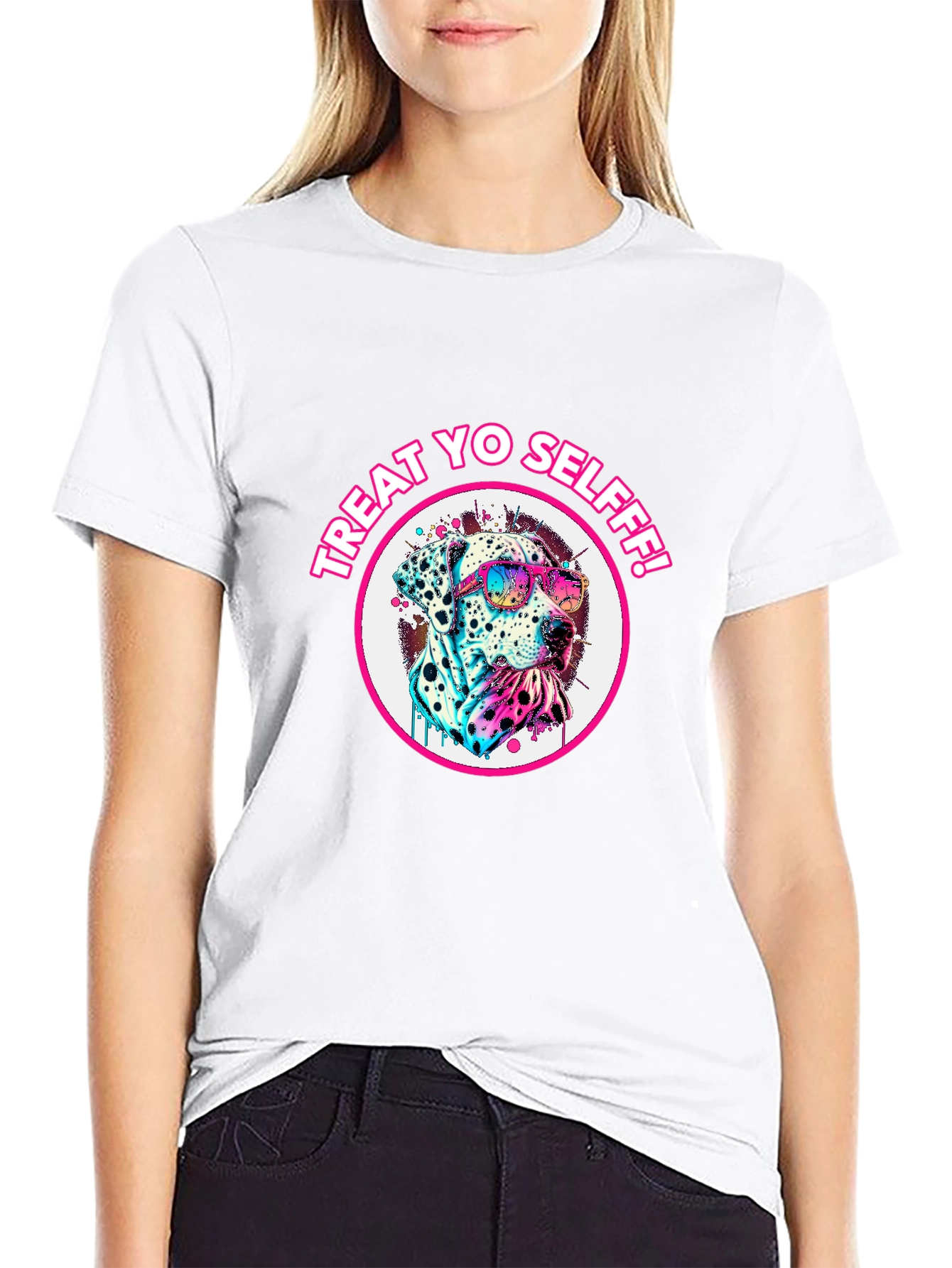 Treat Yo Self Dalmatian T-Shirt - Cool Dog Tee