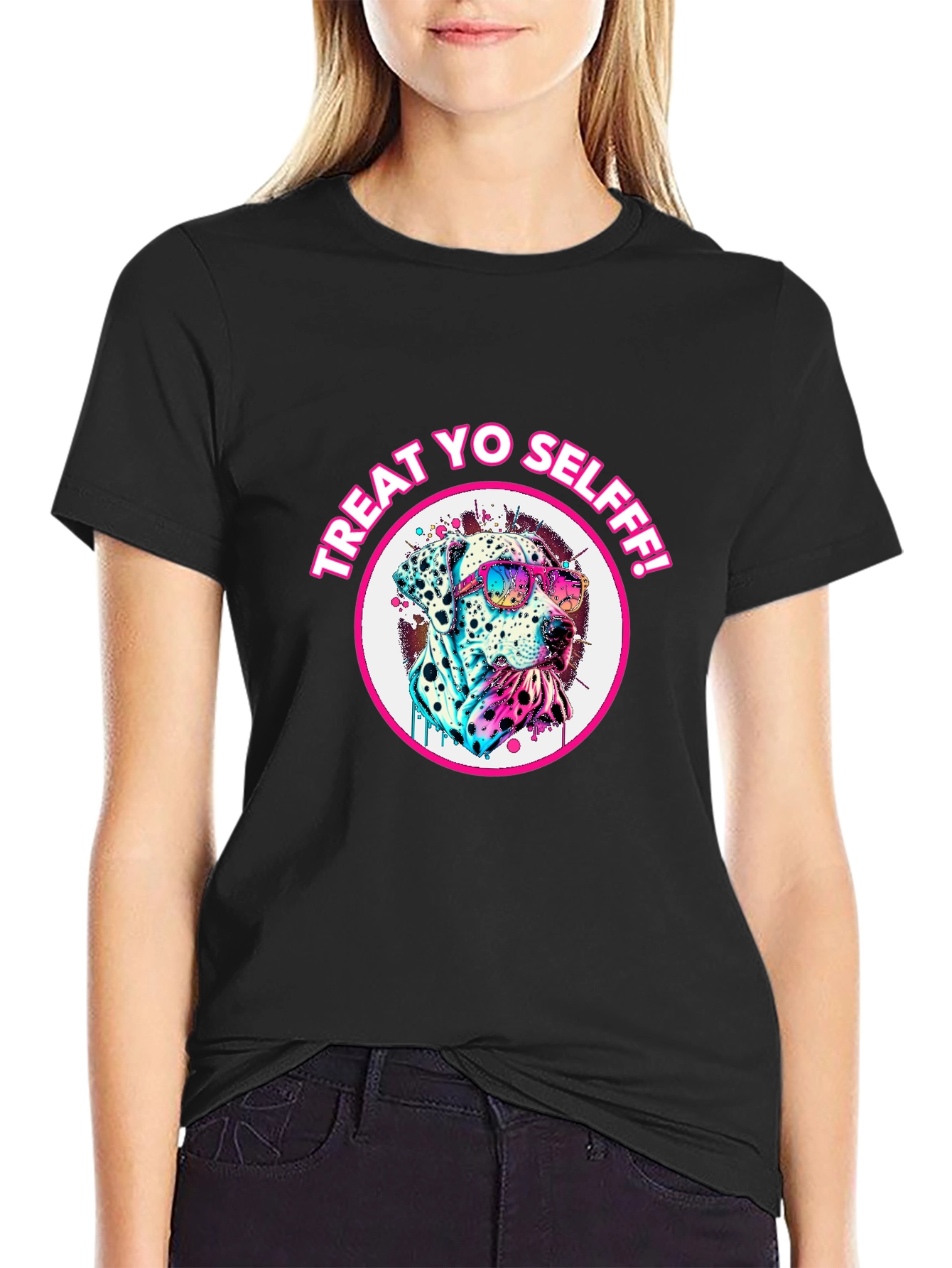 Treat Yo Self Dalmatian T-Shirt - Cool Dog Tee