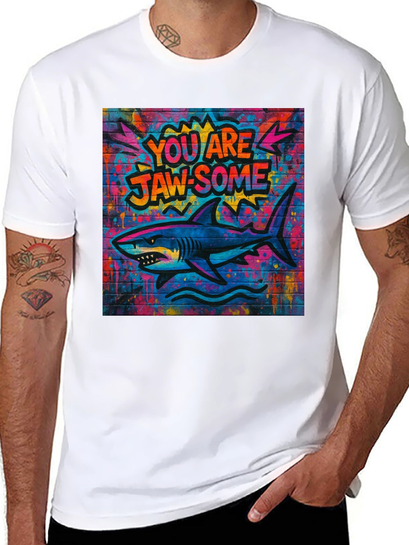 Jaw-some Shark Graphic Tee - Urban Streetwear