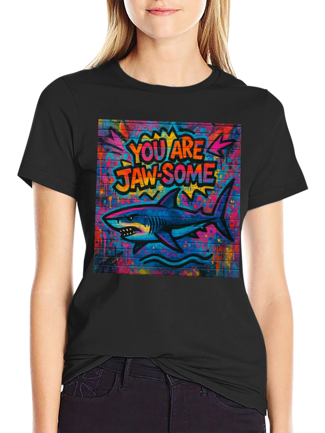 Jaw-some Shark Graphic Tee - Urban Streetwear